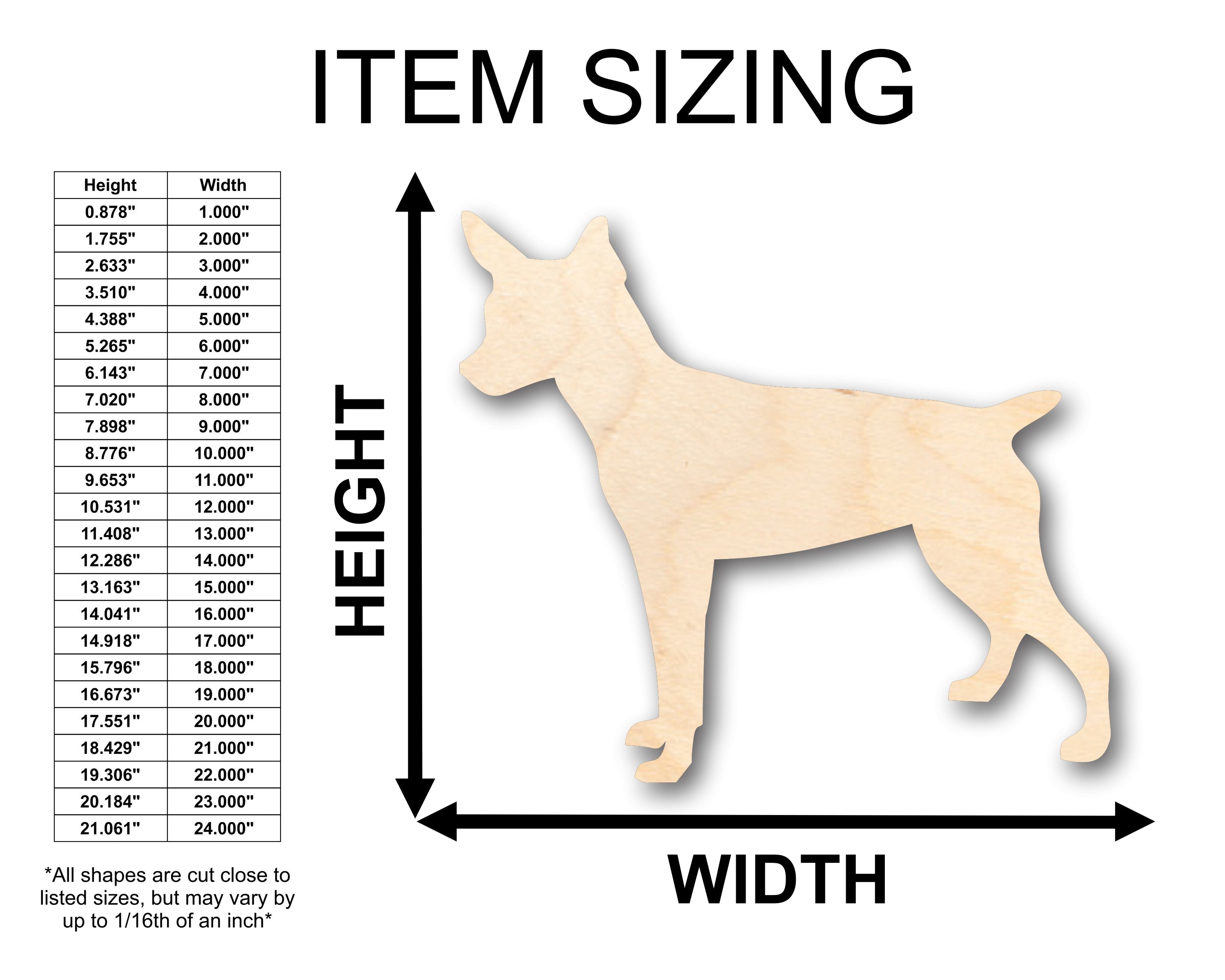 Unfinished DIY Craft Small Dog Shape of Rat Terrier Made from Wood - Up to 46 Creative Projects