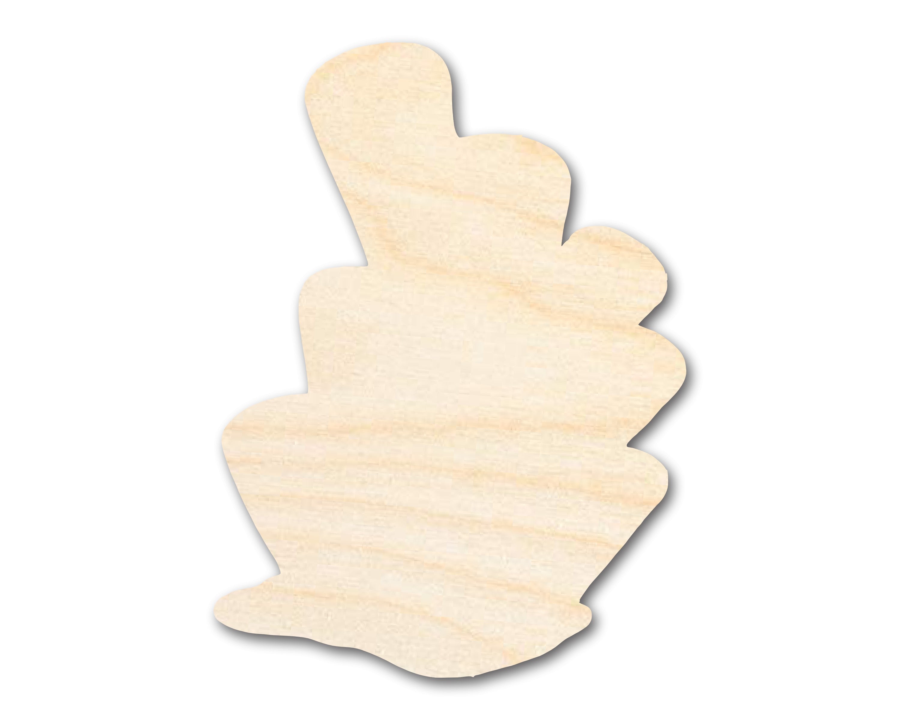 Unfinished Baltic Birch Wood Coral Shape Cutouts for DIY Crafts, Up to 46 Inches for 24 Hour DIY Projects