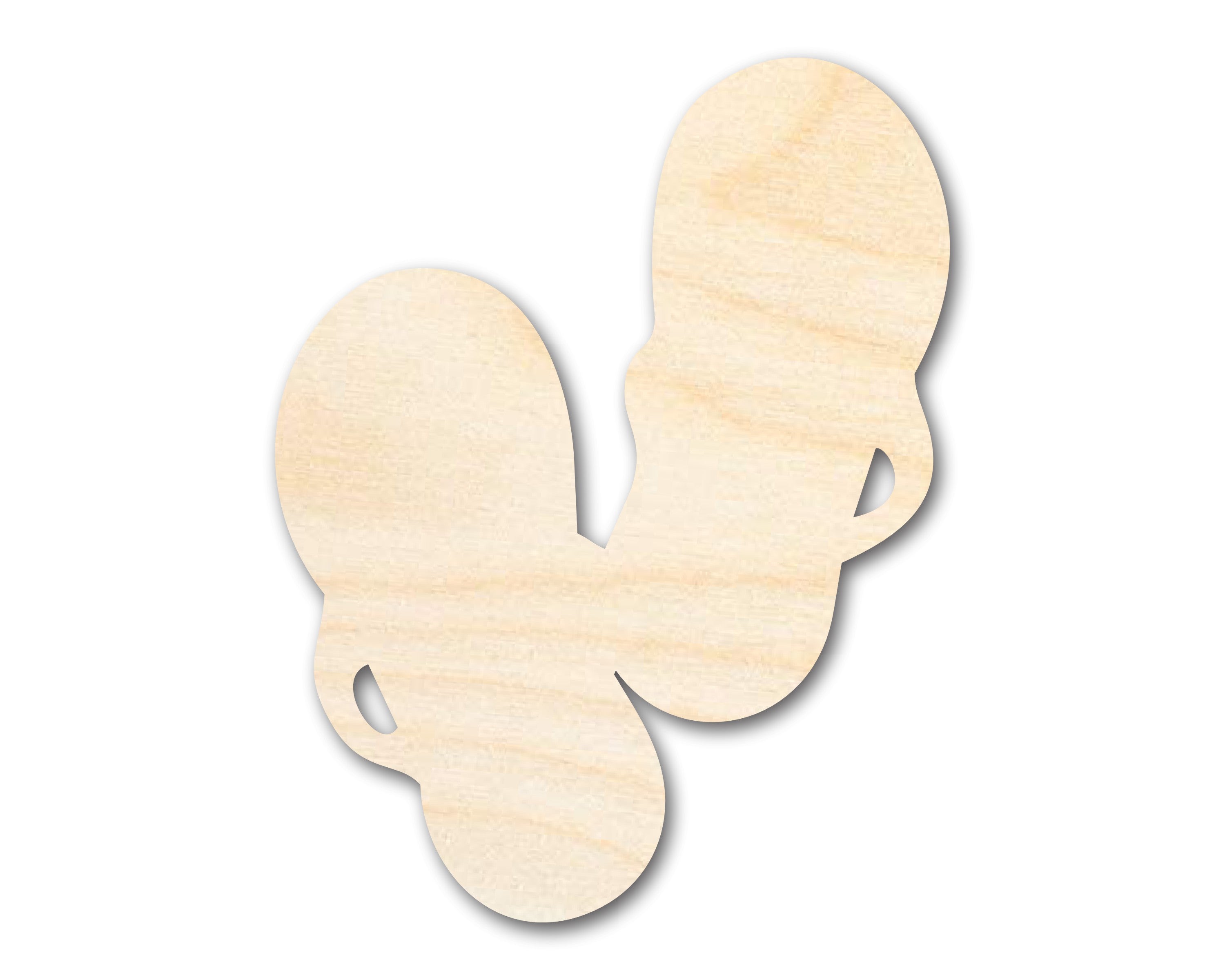 DIY Unfinished Baltic Birch Wood Flip Flops Silhouette up to 46 for Summer Beach Crafts