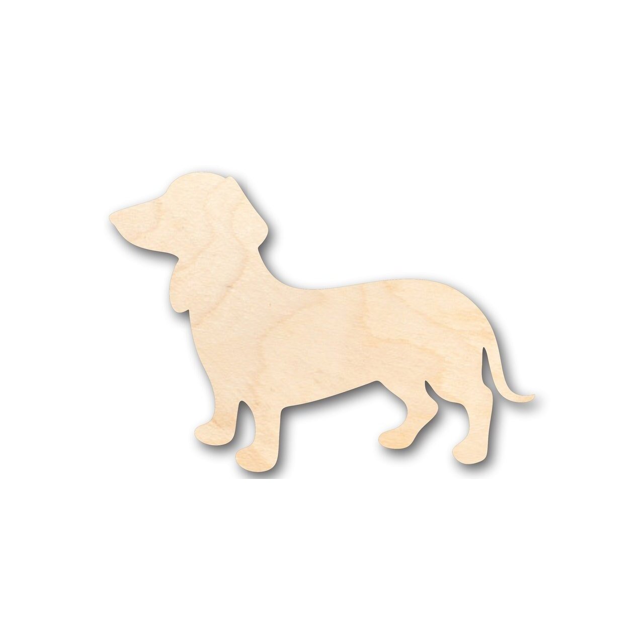 DIY Unfinished Baltic Birch Wood Dachshund Puppy Shape Craft up to 46