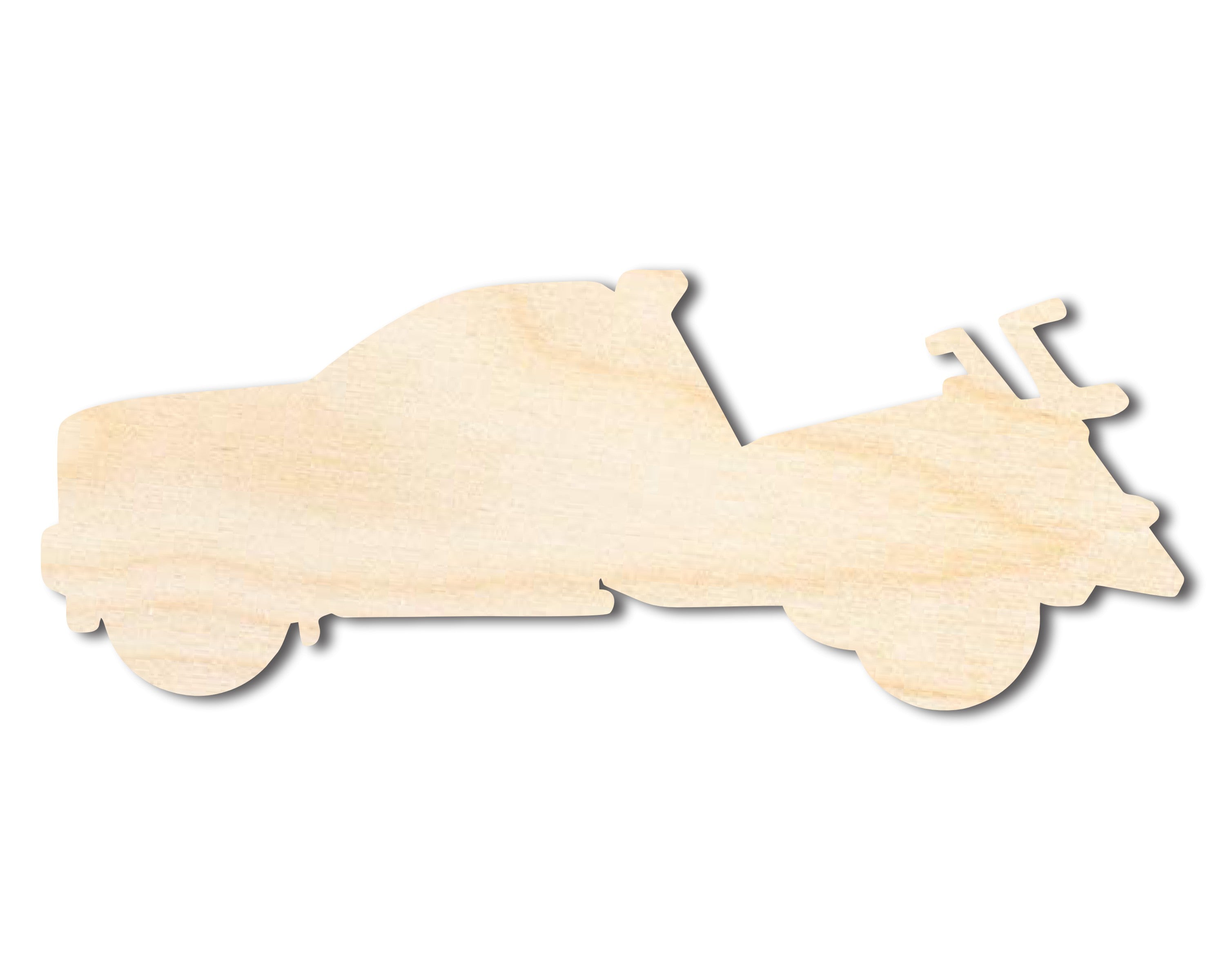 DIY Unfinished Baltic Birch Tow Truck Shape Cutout - Up to 46 Inches