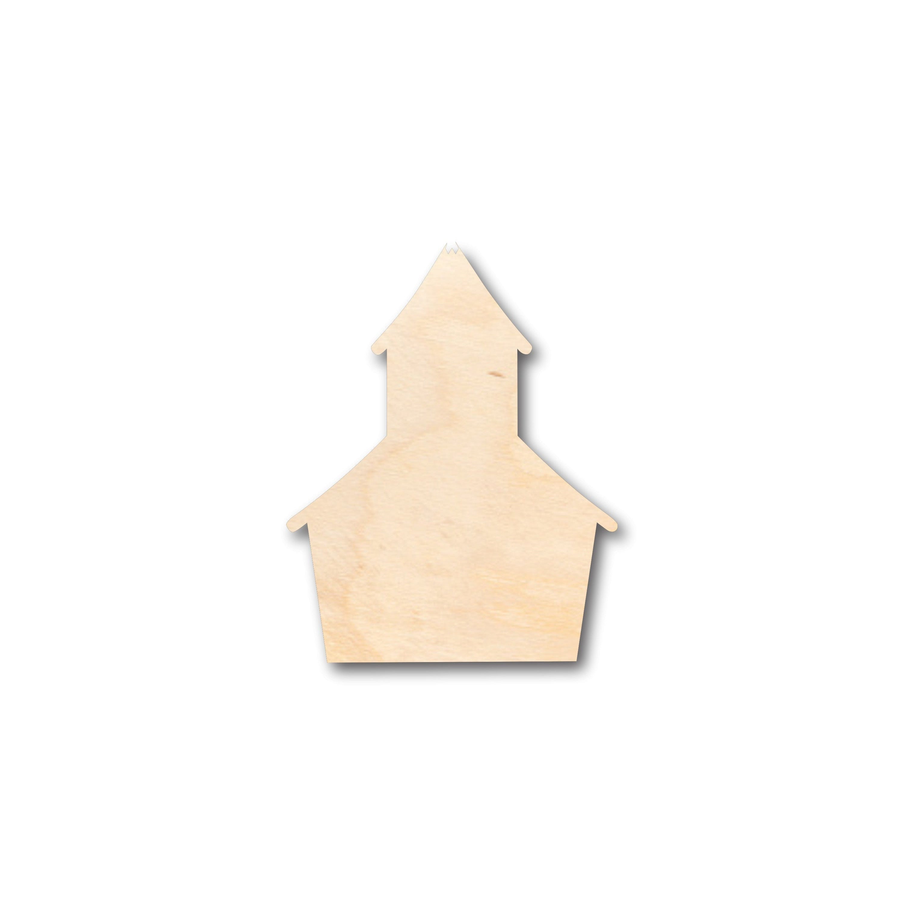 Unfinished Baltic Birch Wood School House Shape Crafts - Ideal for Up to 46 DIY Projects