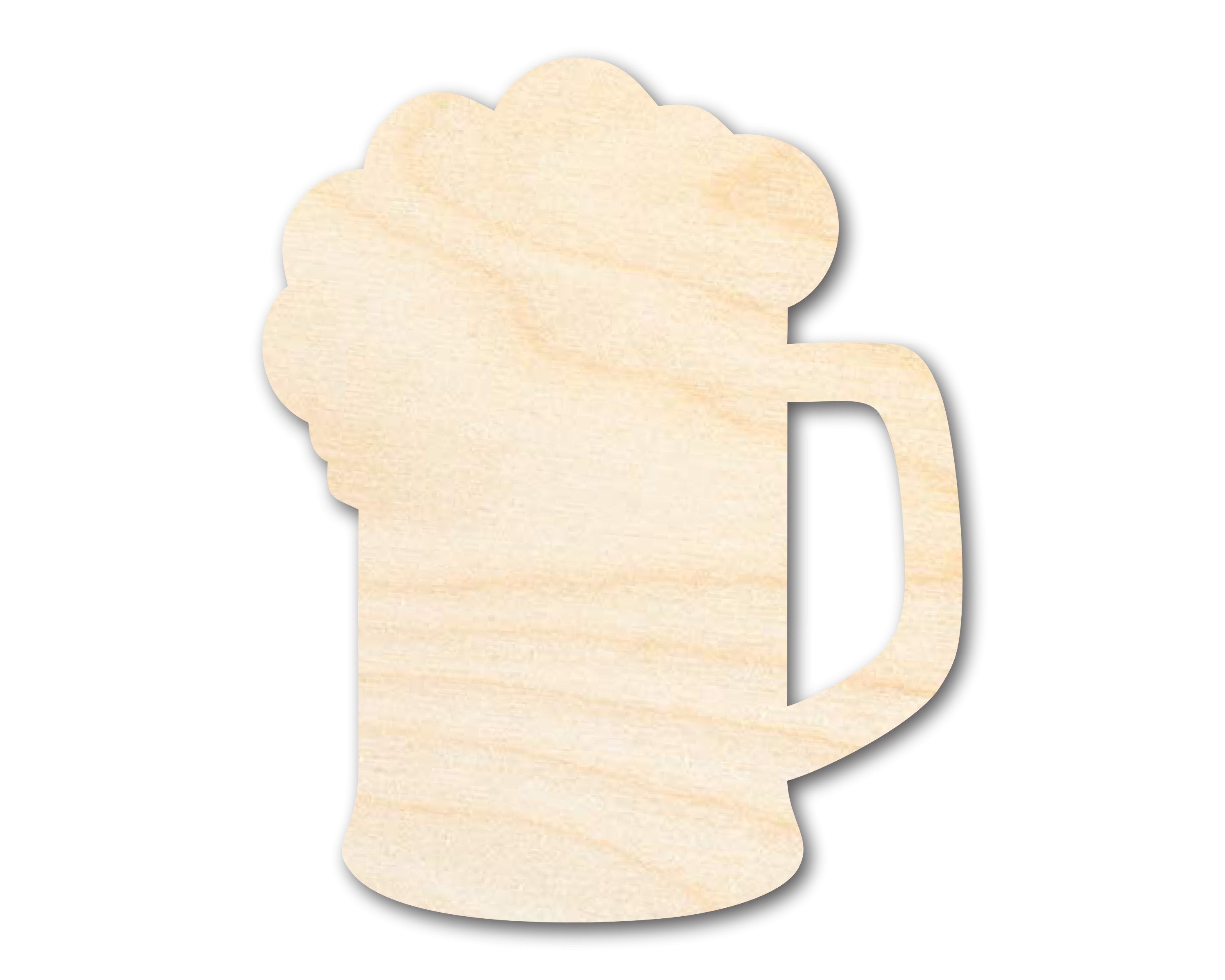 Unfinished DIY Craft Cutout in the Shape of a Wood Beer Mug | Up to 46 DIY Projects Available
