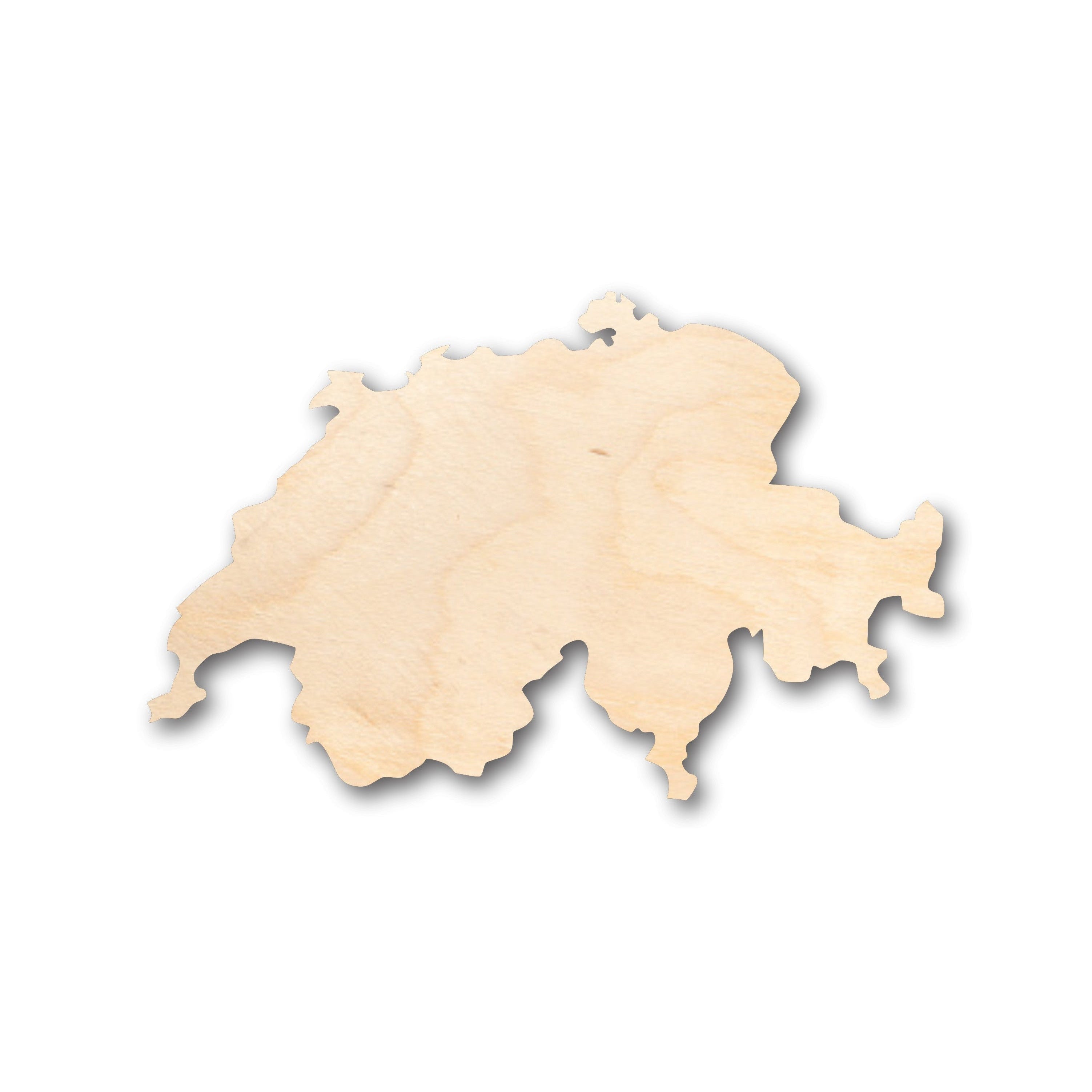 Unfinished Wood DIY Craft - Switzerland Country Shape, Suitable for up to 46 Do - It - Yourself Projects