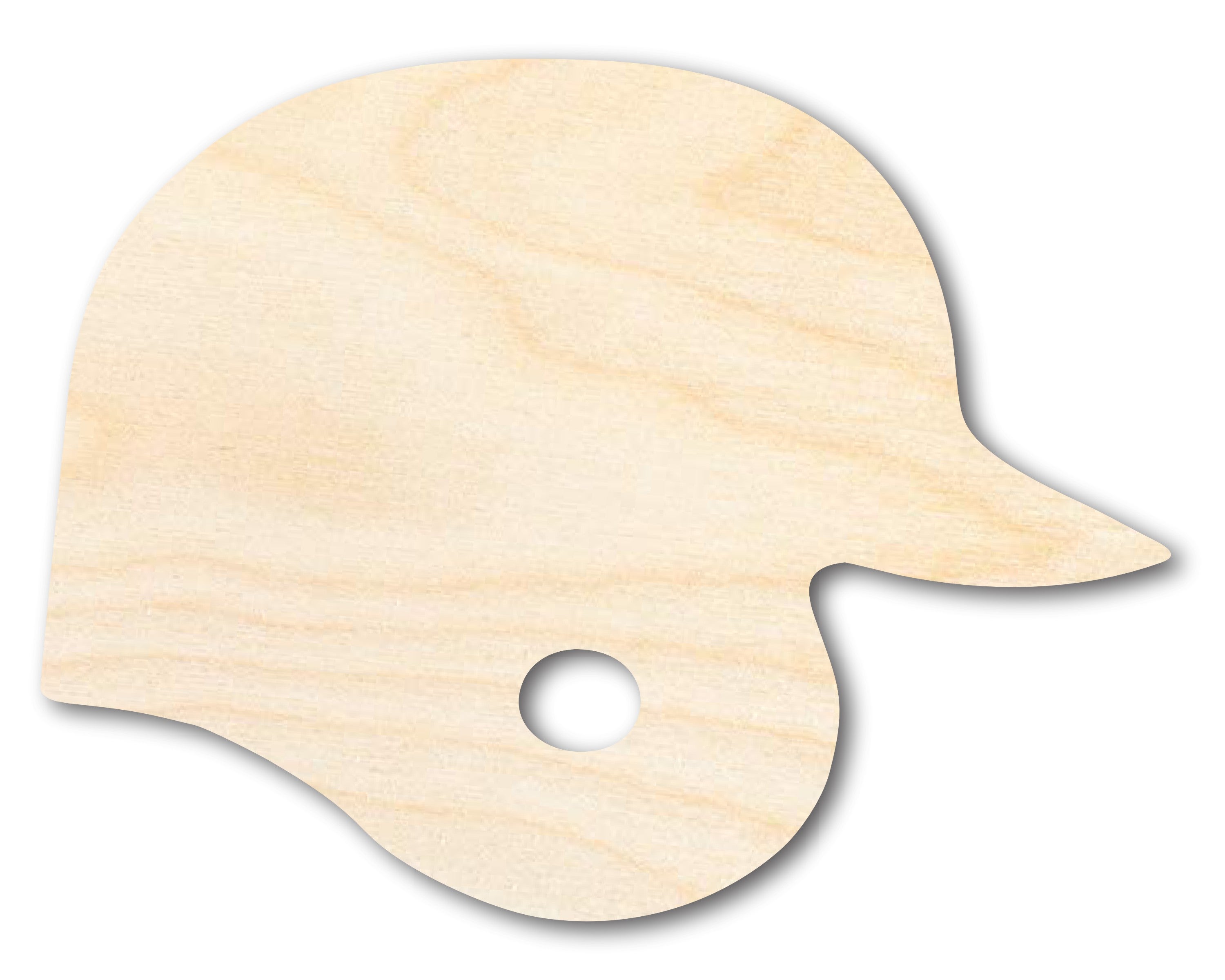 Unfinished Baltic Birch Wood Baseball Helmet Shape DIY Craft Cutout Available in Sizes Up to 46 Inches for Multiple Crafts