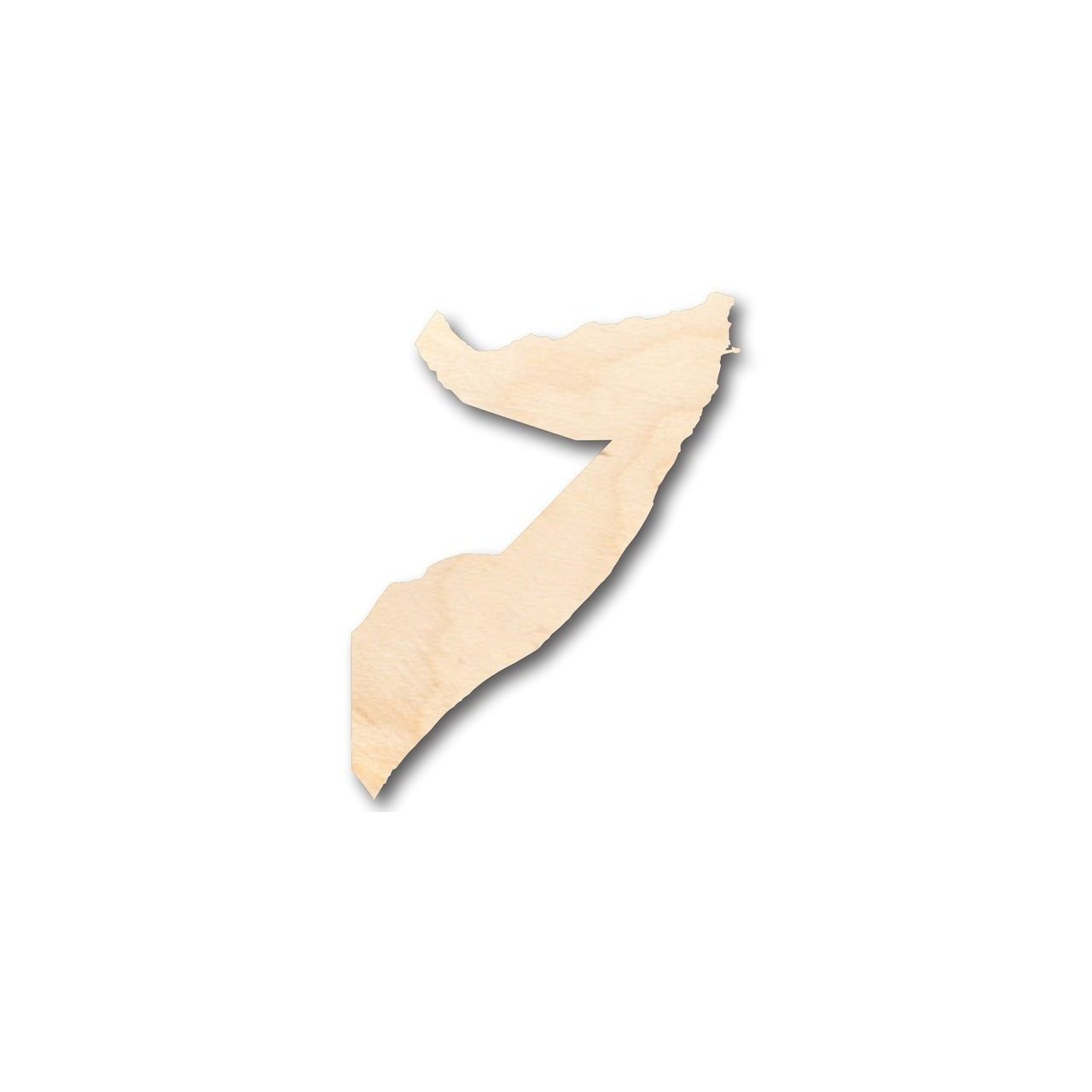 Unfinished DIY Wood Craft in the Shape of Somalia, a Country in Africa, Suitable for up to 46 Creative Projects