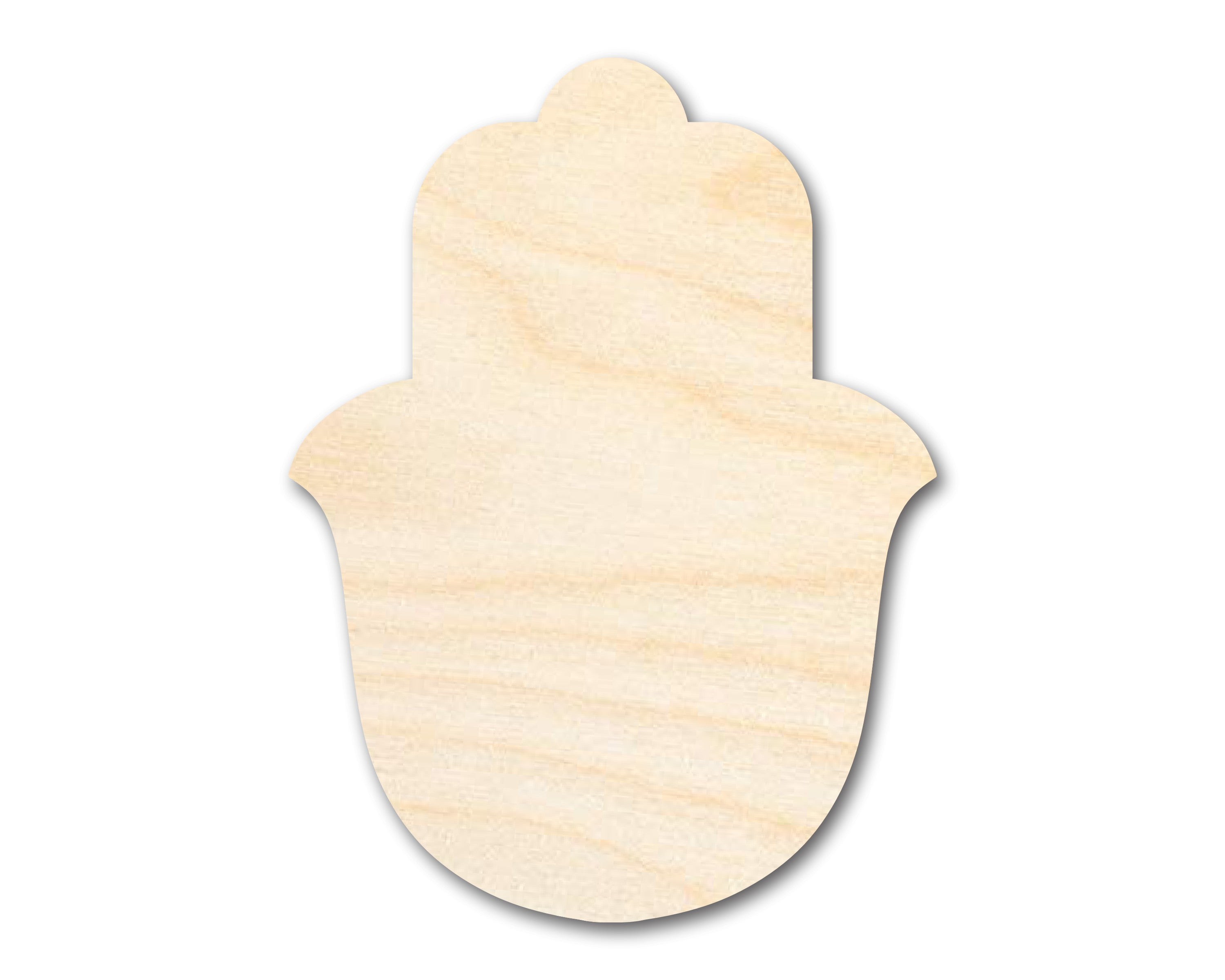 Large-Scale, Budget-Friendly Unfinished Wood Hamsa Shape for DIY Crafts