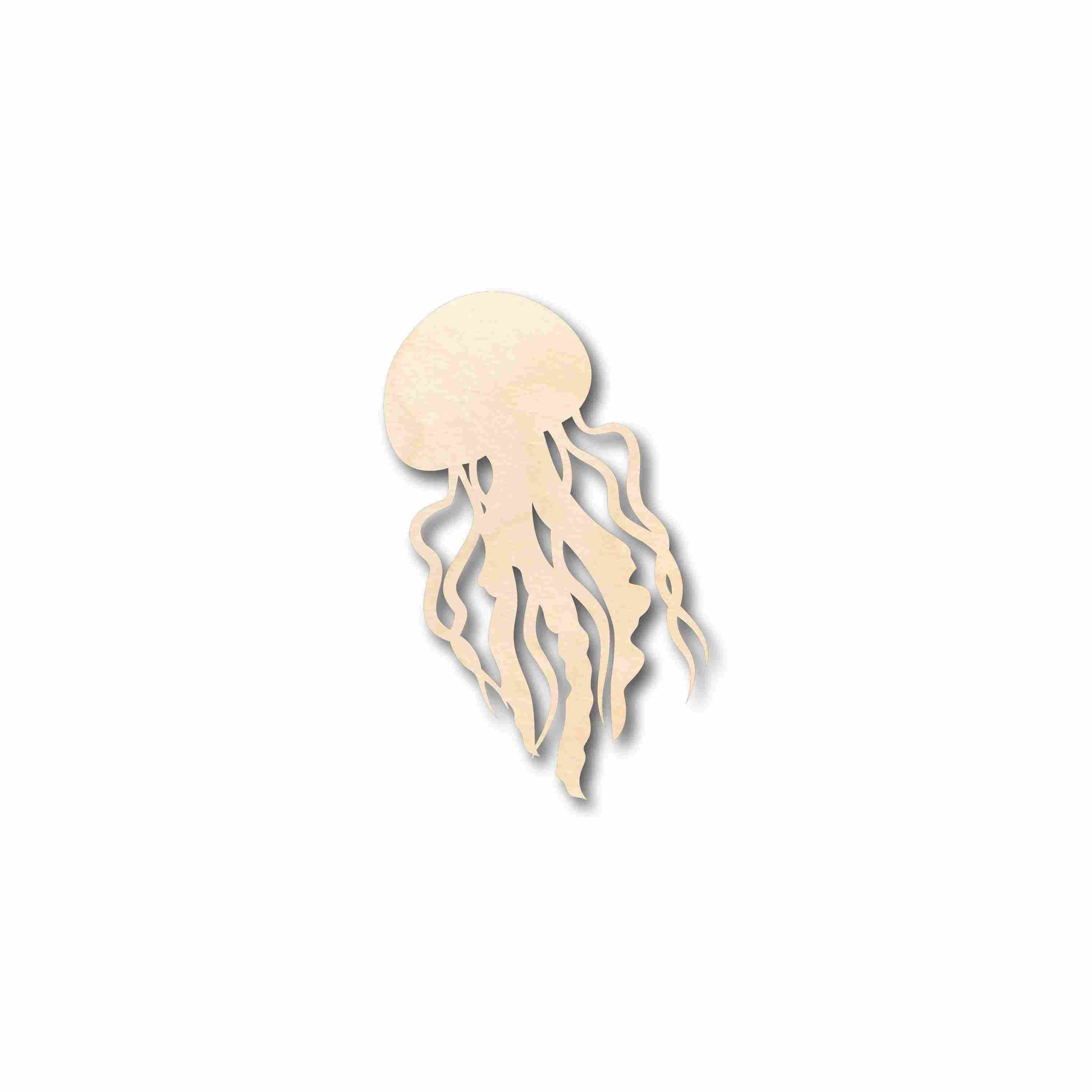 DIY Unfinished Wood Jellyfish Silhouette - Up to 46 Inches for Crafts