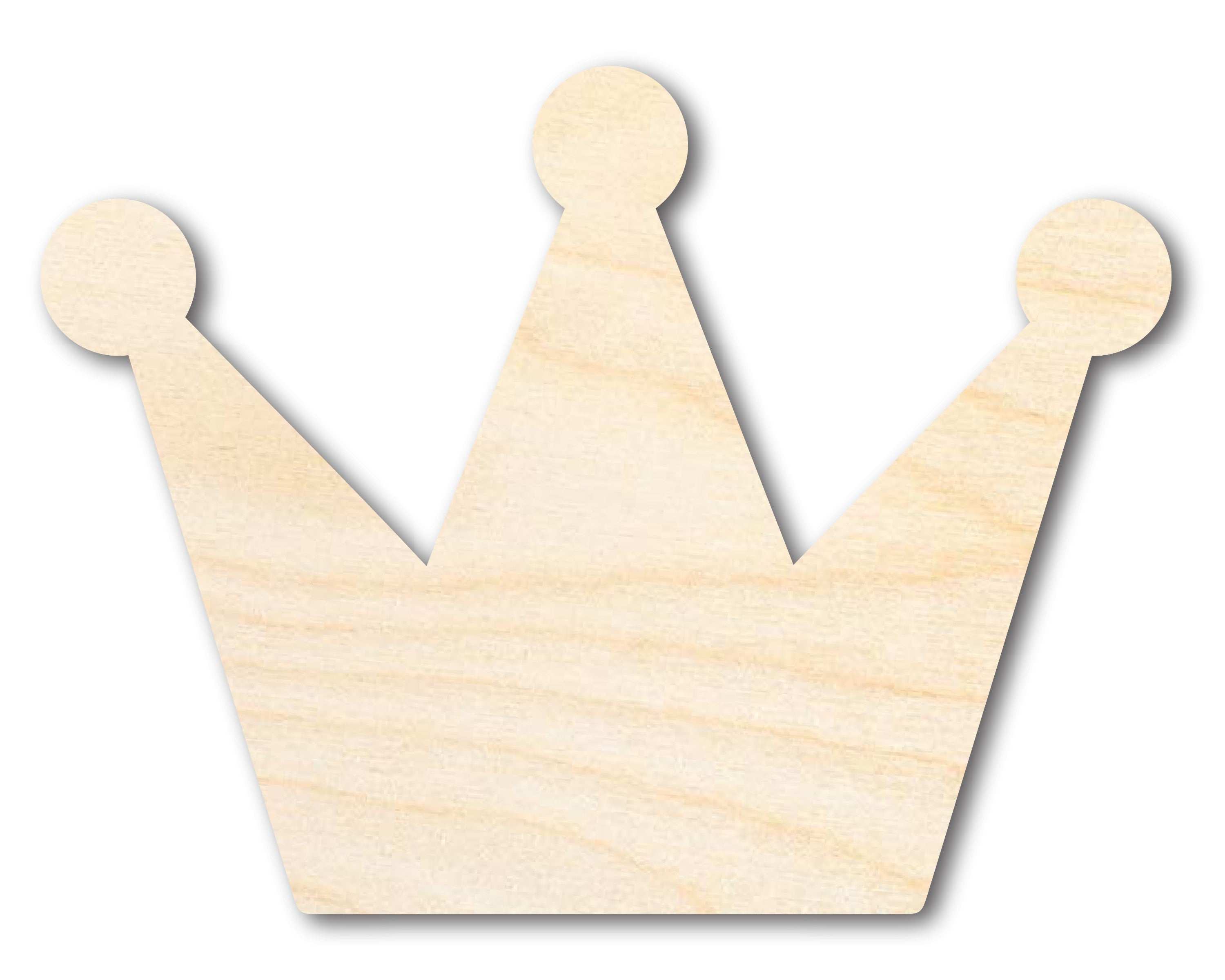 Unfinished Baltic Birch Wood Crown Shape Cutouts for DIY Crafts, Available in Sizes Up to 46 Inches