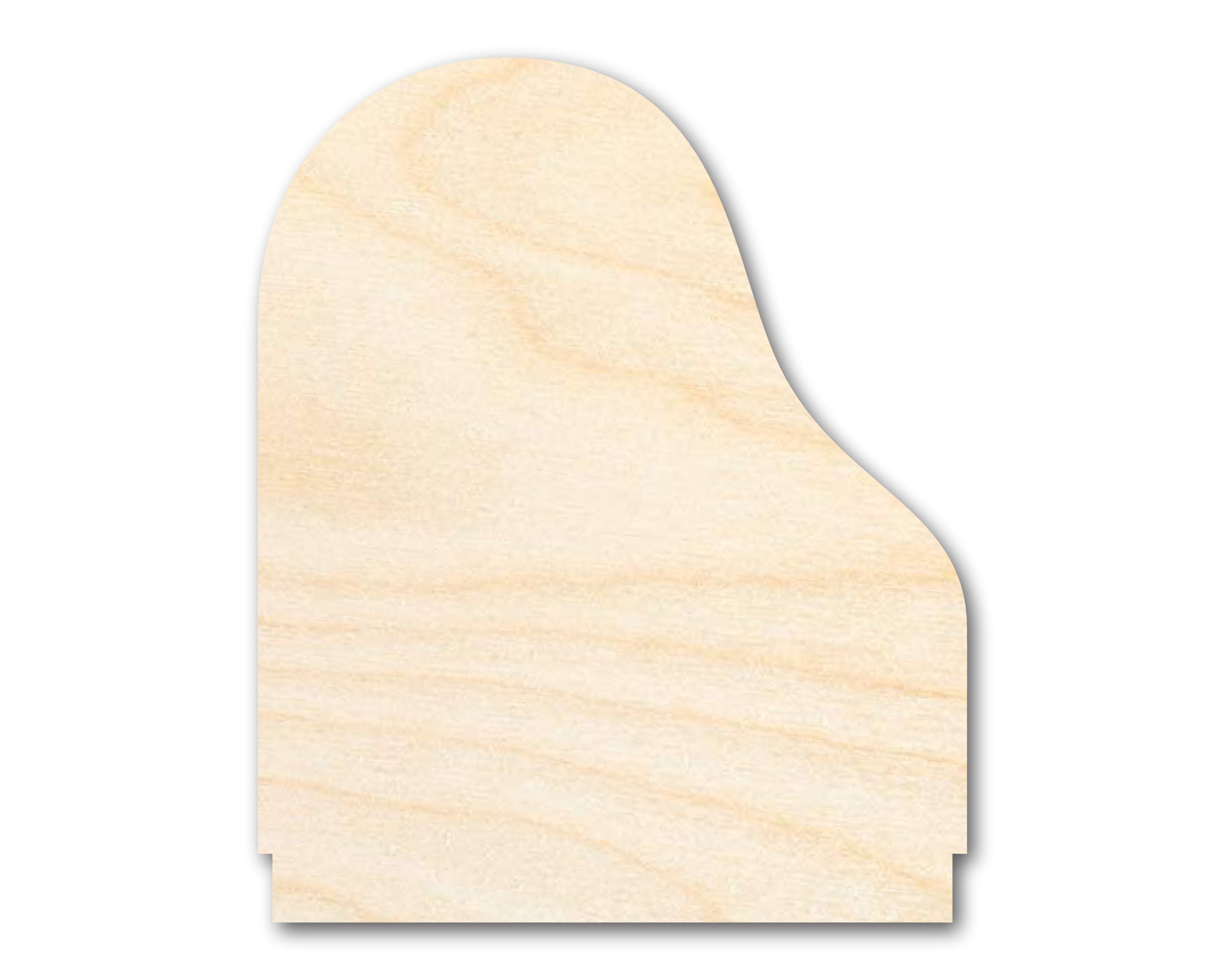 DIY Unfinished Wood Grand Piano Shape Craft Pieces up to 46 Inches