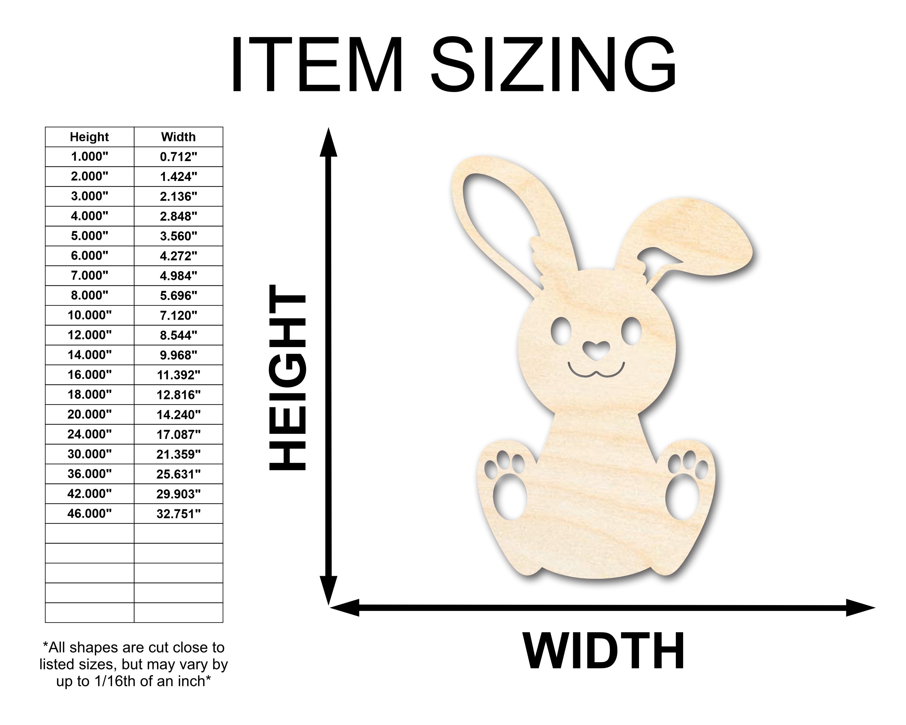 Unfinished Wood Craft for Easter and Spring - Adorable Bunny Shape Ideal for Kids DIY Projects, Up to 46 Pieces for Creative Endeavors