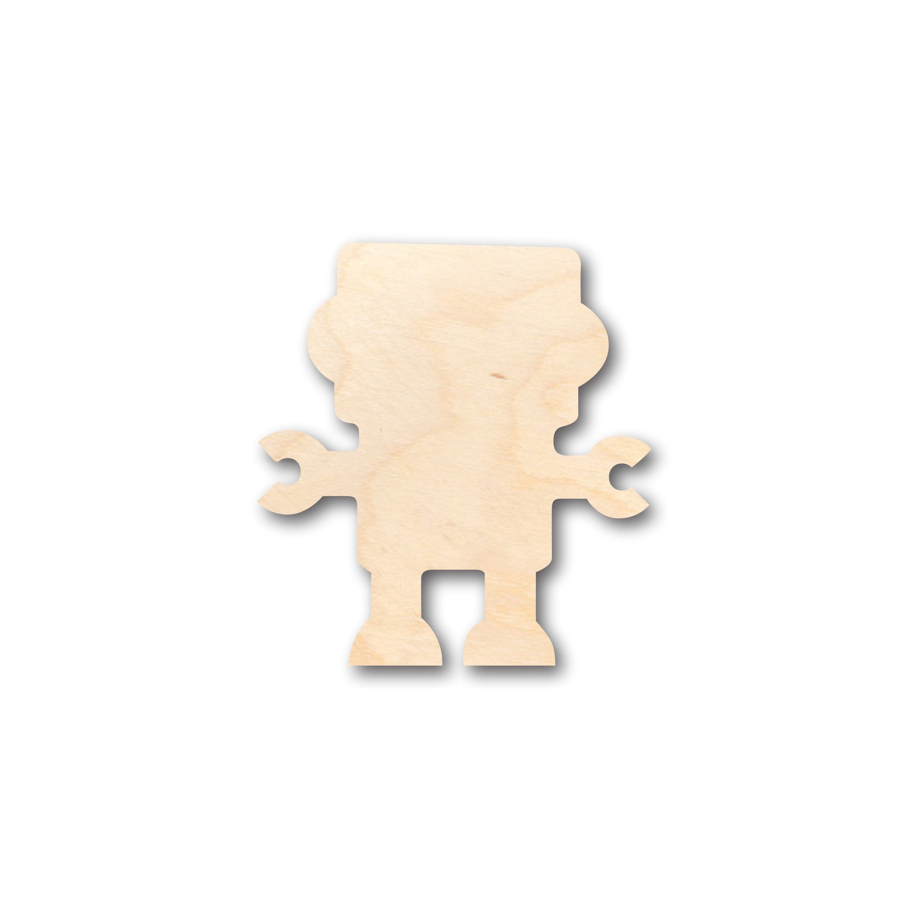 Unfinished DIY Wood Crafts in Robot Shape - Up to 46 Pieces for Creative Projects