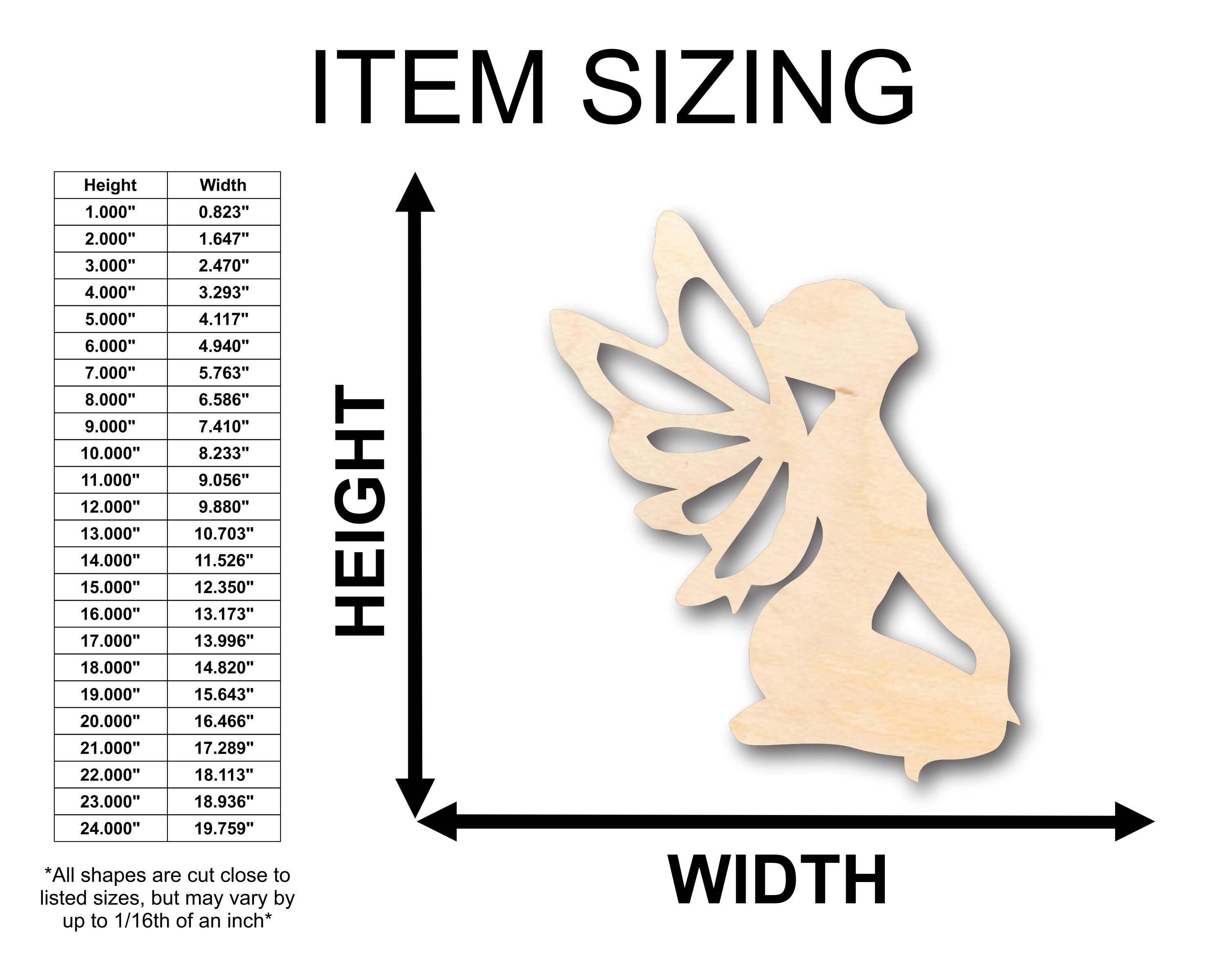 DIY Unfinished Wood Fairy Shapes - Up to 46 Pieces for Crafts