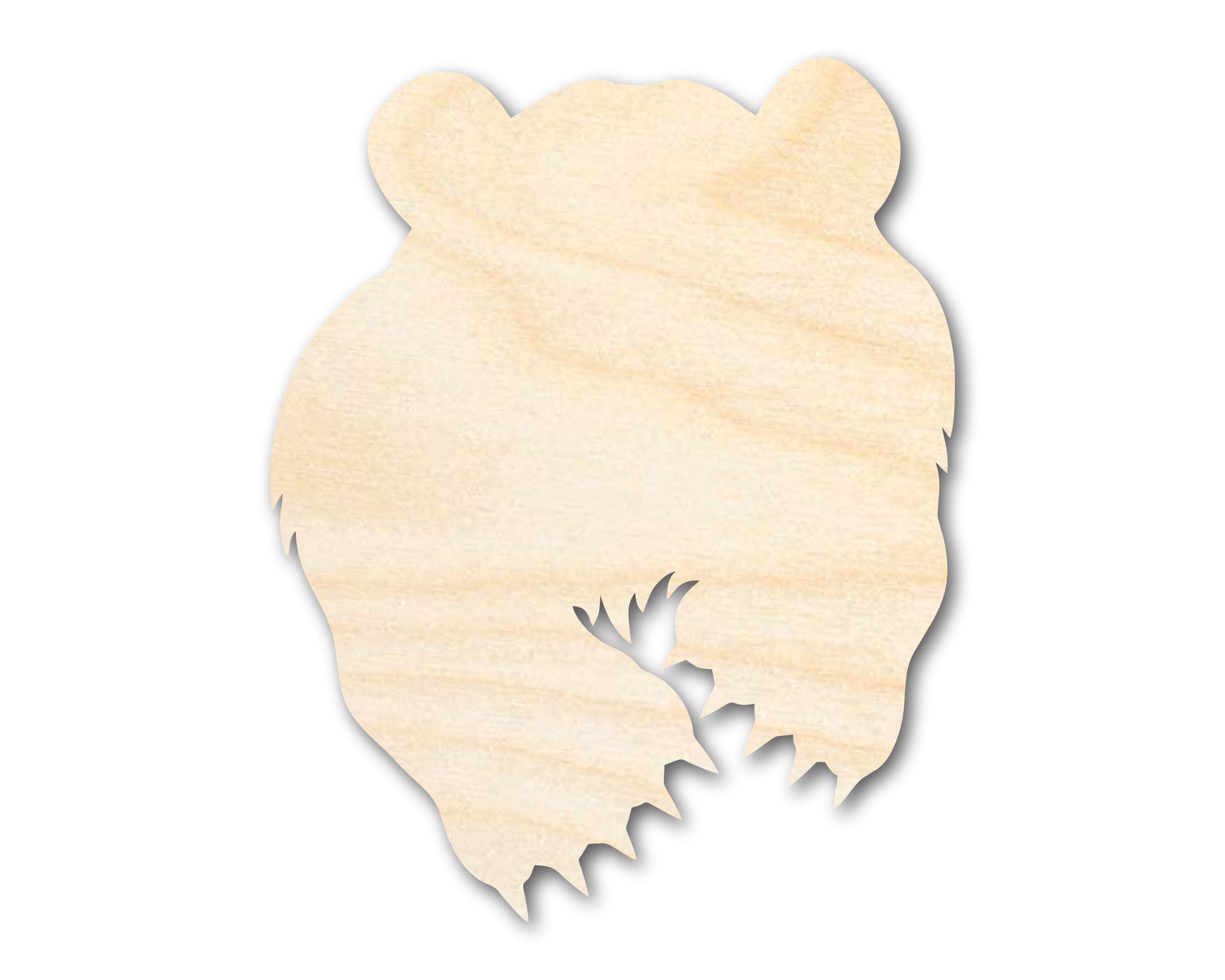 DIY Unfinished Baltic Birch Wood Bear Mascot Cutout up to 46 Inches