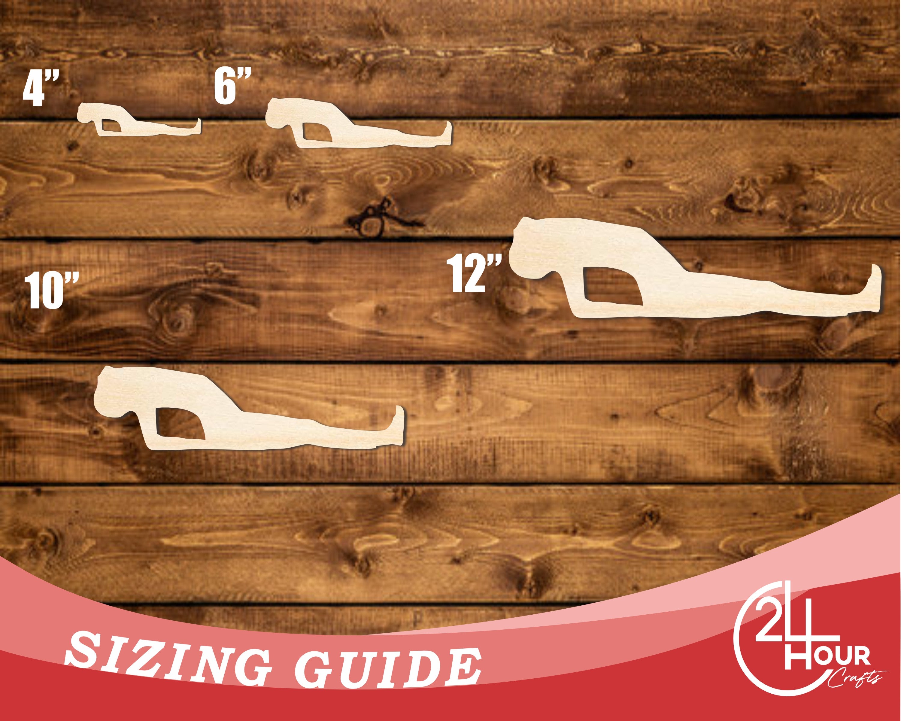 DIY Unfinished Baltic Birch Yoga Fish Pose Wood Cutout up to 46 Inches