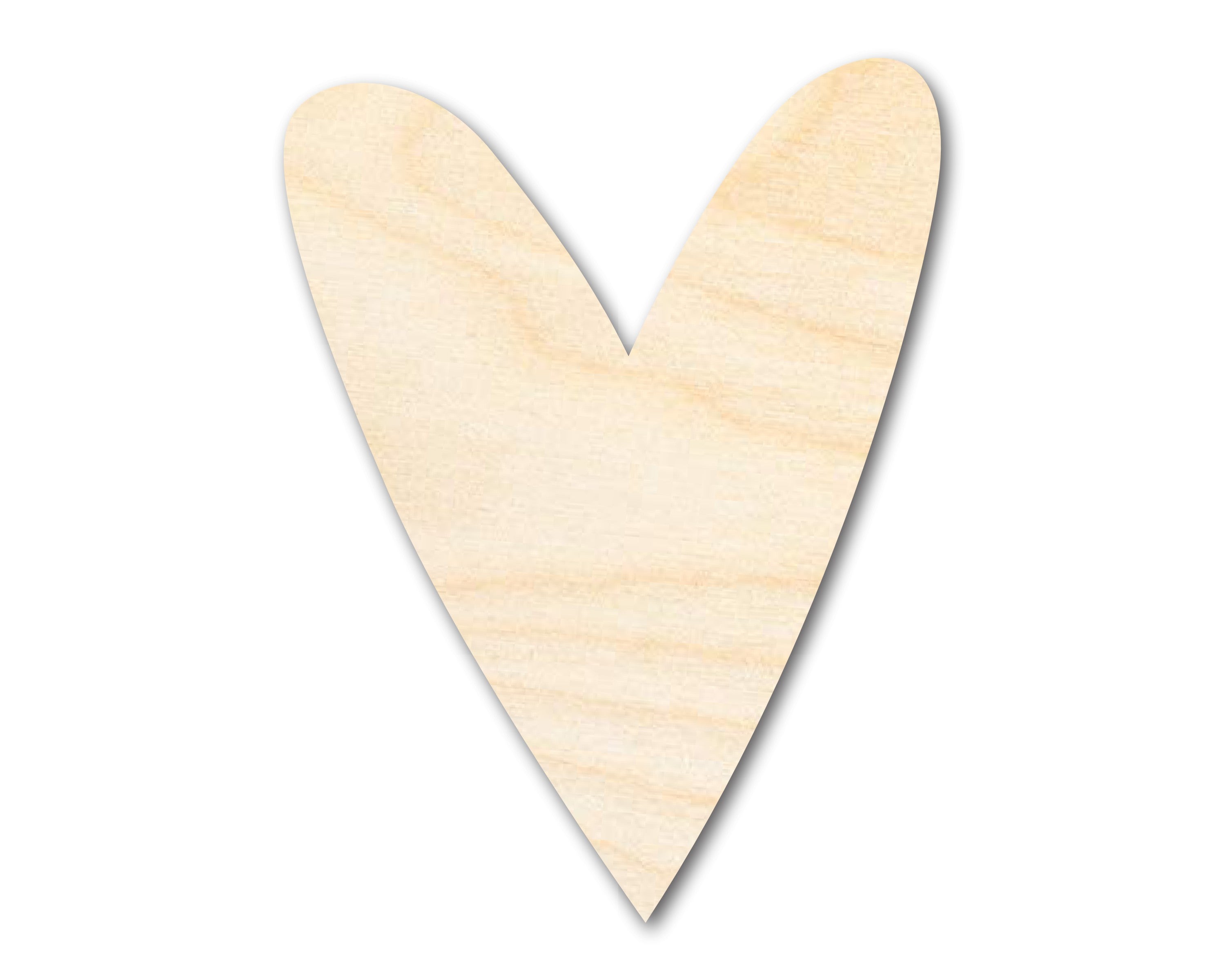 Unfinished Premium Birch Wood Heart Shape for Valentine's Day Crafts (Up to 46 Inches)