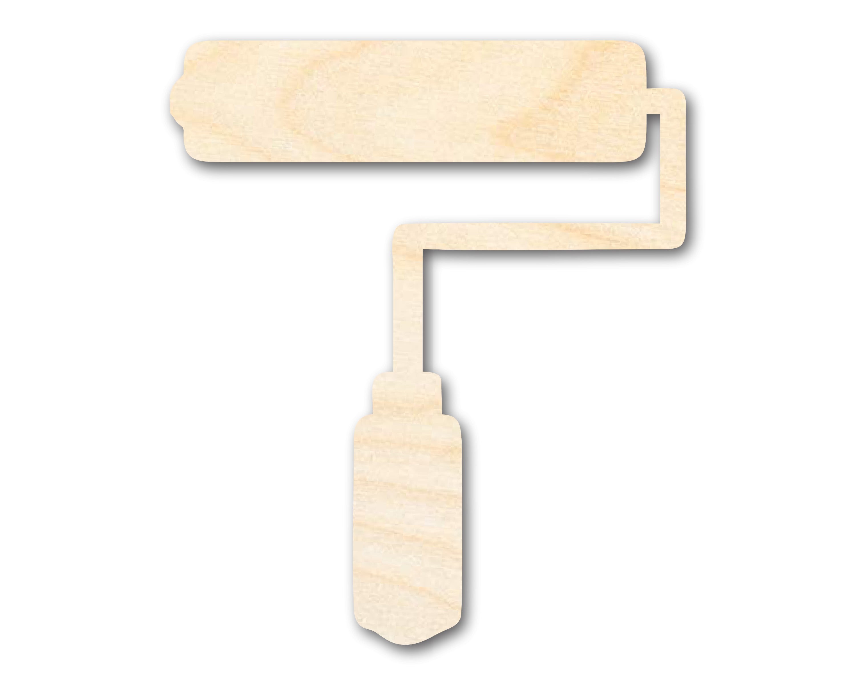 Unfinished Wood Paint Roller-Shaped DIY Craft Cutouts, Up to 46 Pieces for Your DIY Projects