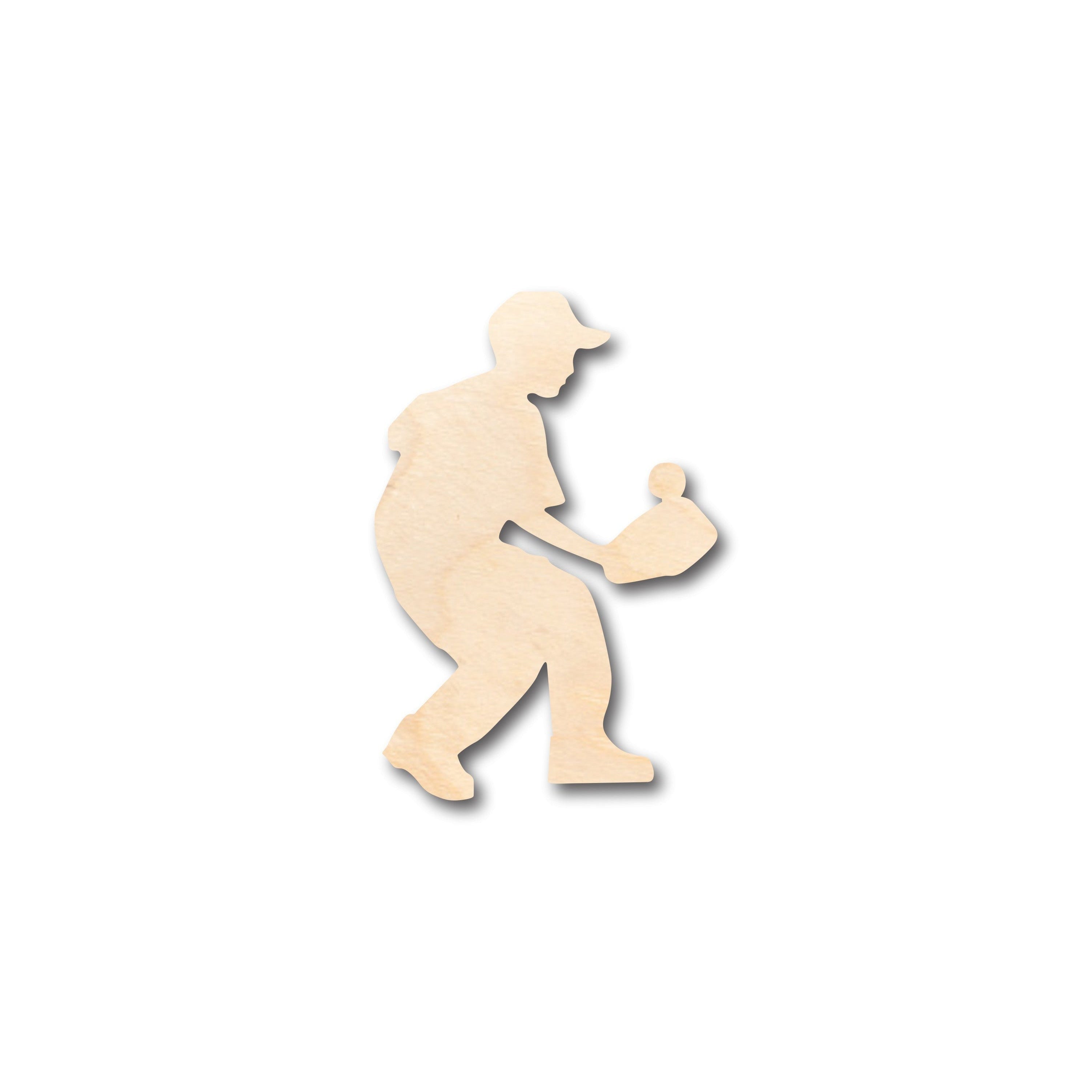 Unfinished Wood Baseball Catch Shape for DIY Crafts - Up to 46 Unique Do - It - Yourself Projects