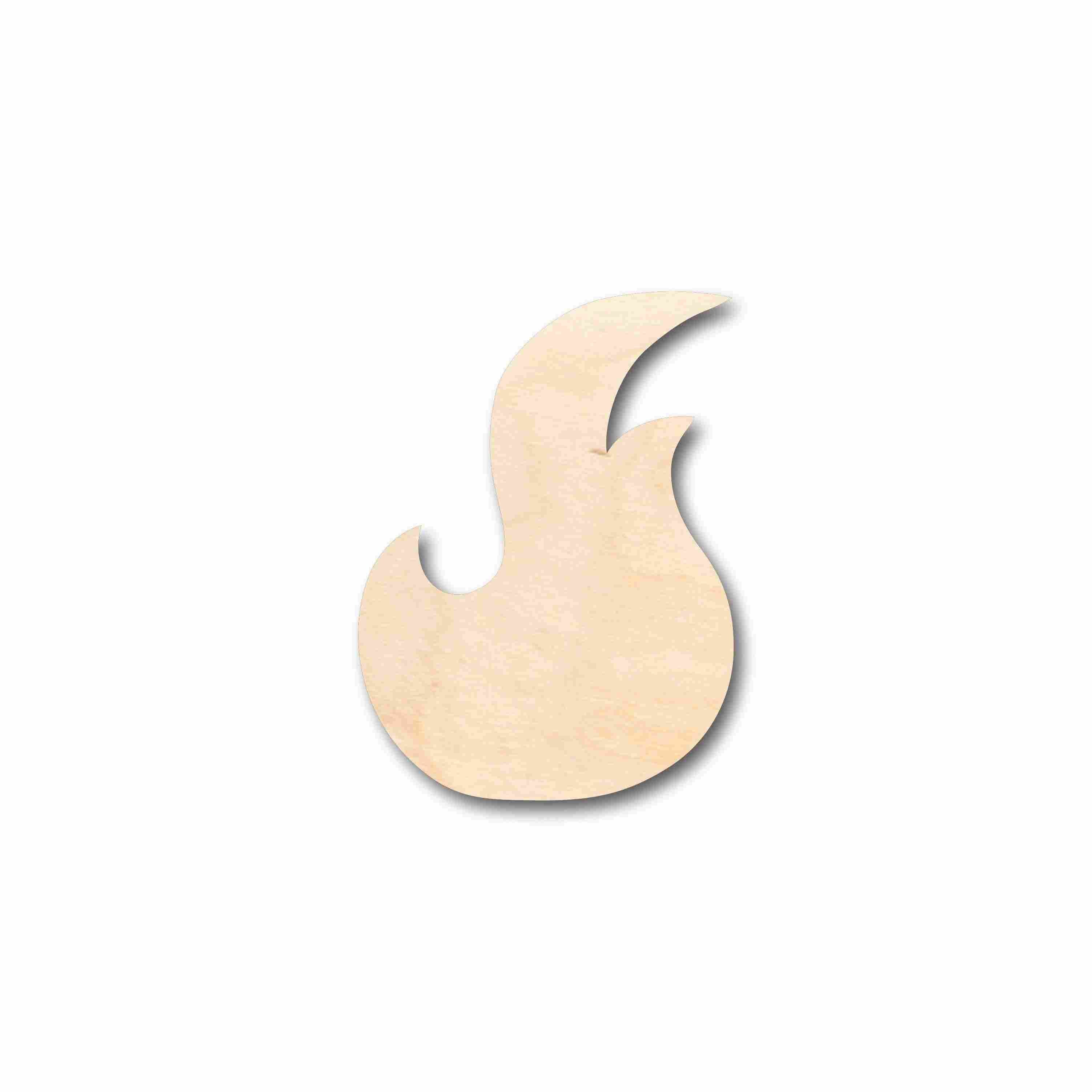 Unfinished Wood Fire Element Silhouette - Craft- up to 46 DIY