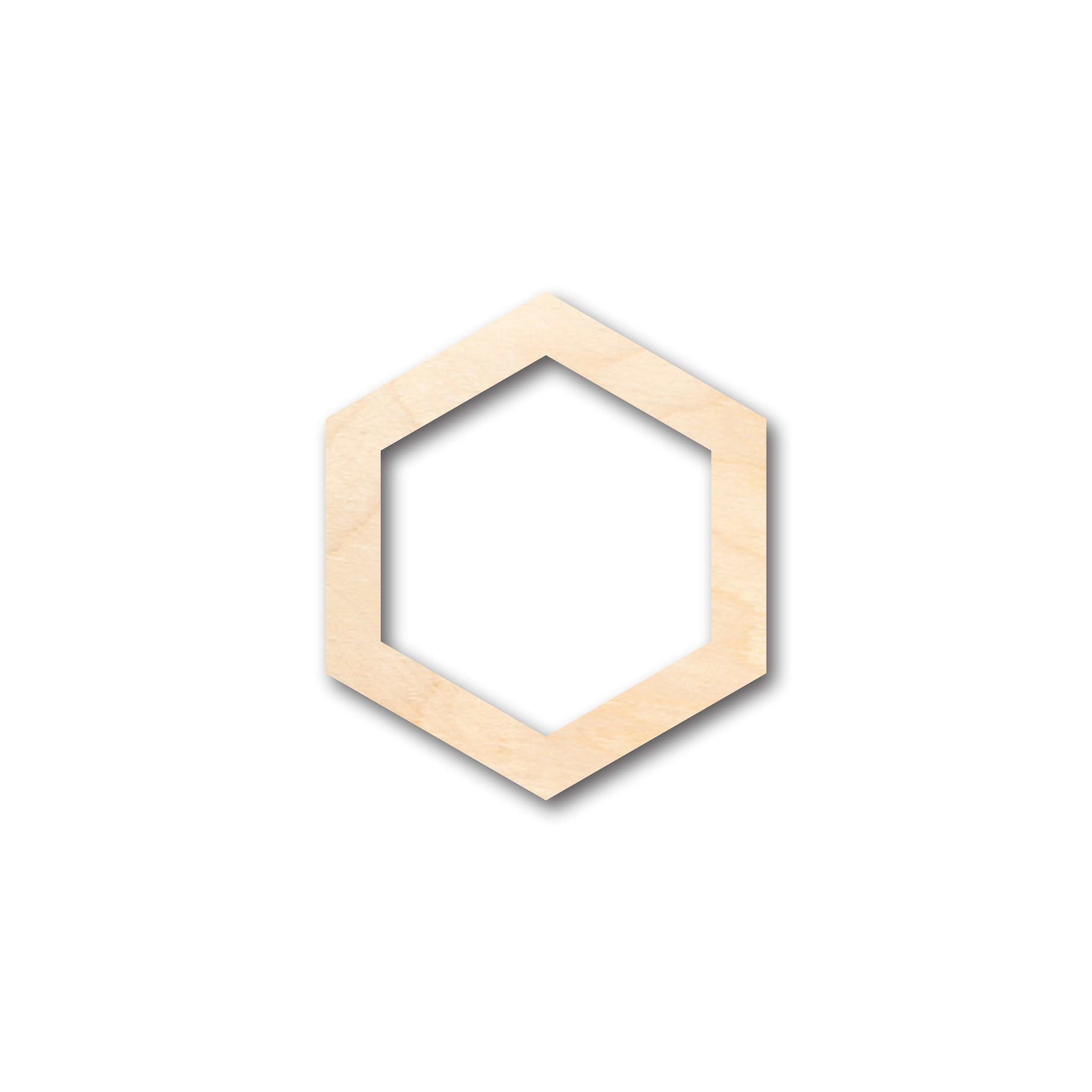 Unfinished Wood Hollow Hexagon Honeycomb Shape Craft Items for Up to 46 DIY Projects