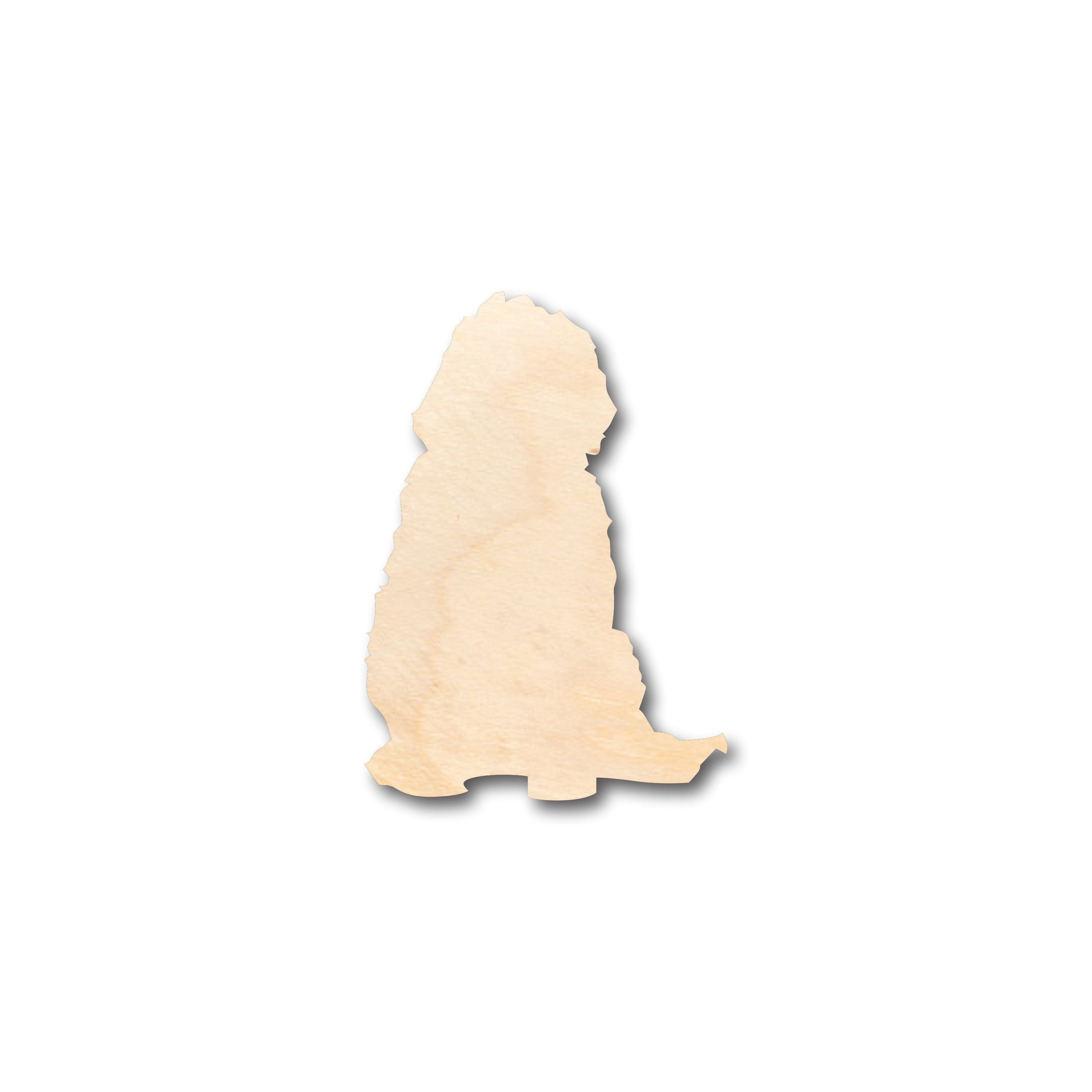 Unfinished Golden Doodle Dog Shape Wood Craft - Ideal for Up to 46 DIY Projects