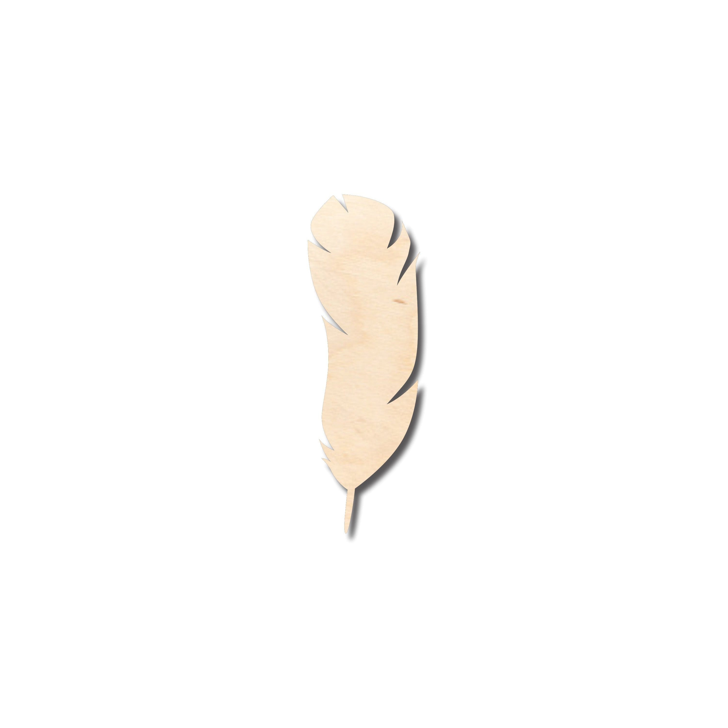 Unfinished Large Wood Feather Shape for DIY Crafts - Up to 46 Inches