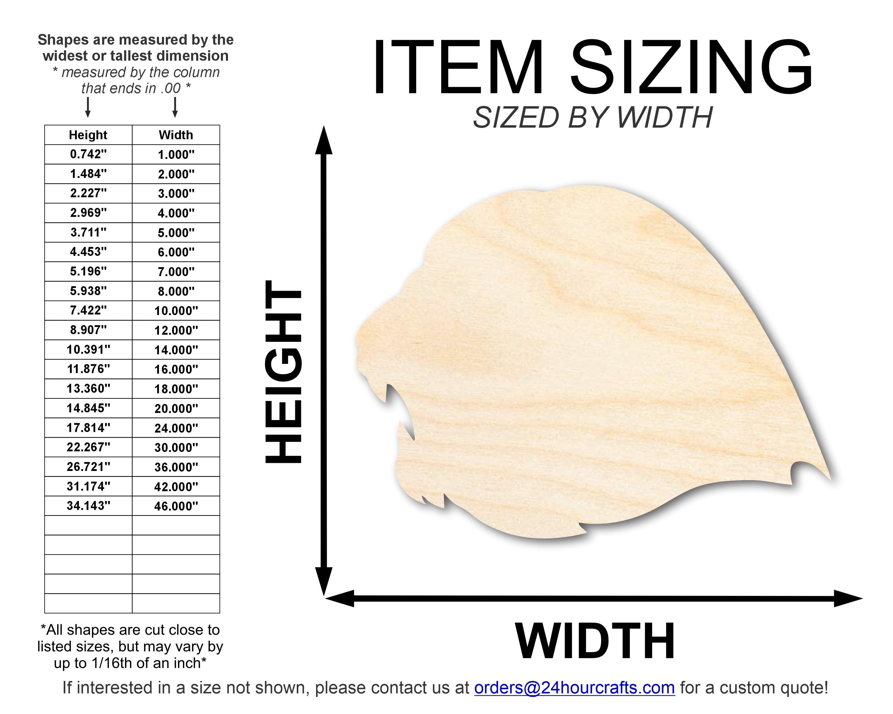 Unfinished DIY Craft Cutout in the Shape of a Wood Lion Mascot, Up to 46 Inches for Multiple DIY Projects