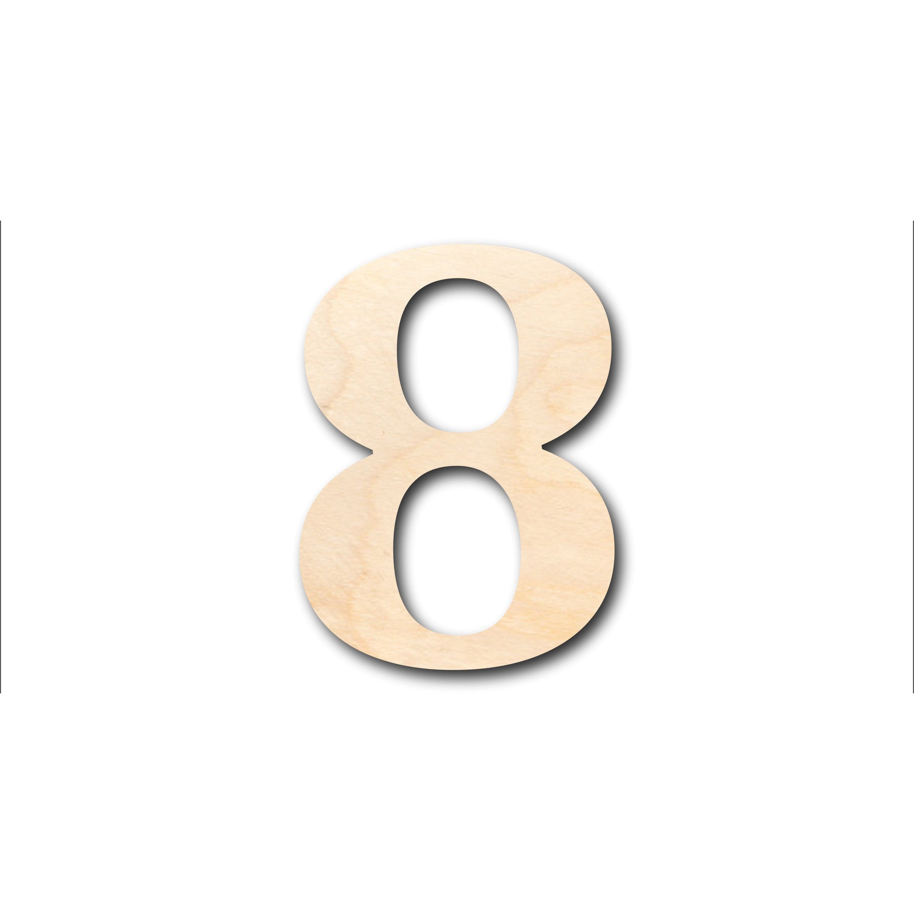 Unfinished Wood Cambria Number 8 Shape for DIY Craft Projects - Up to 46 Inches for Various Handicraft Needs