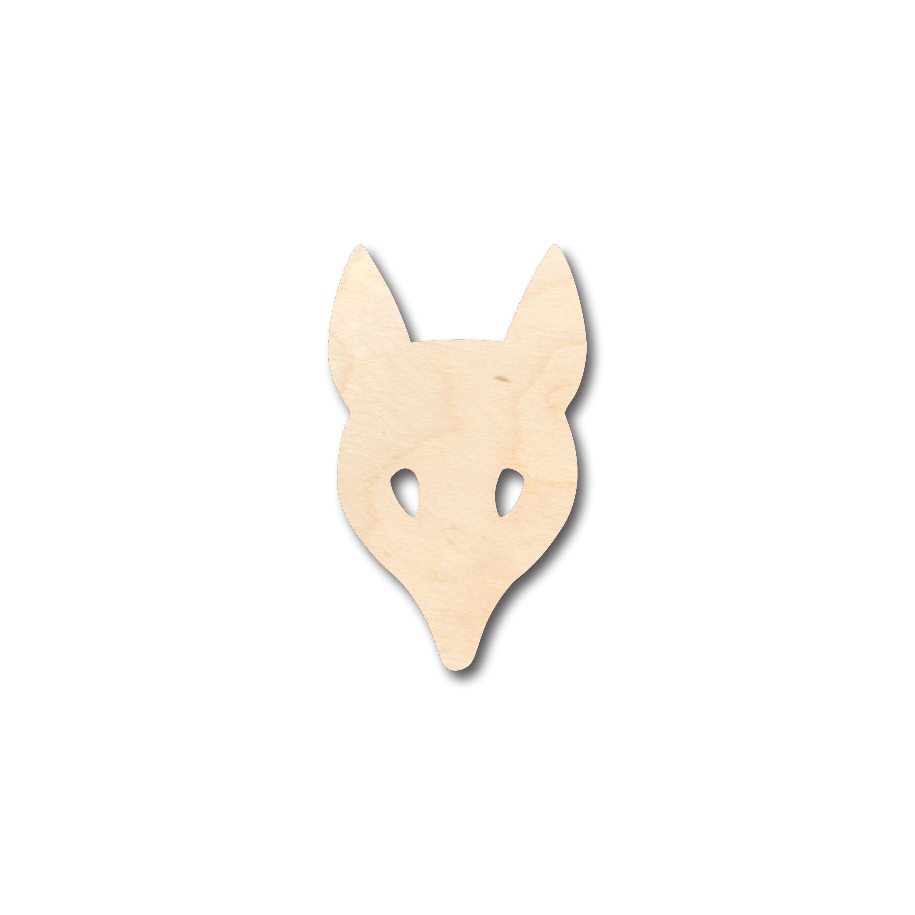 DIY Unfinished Wood Fox Head Mask Shape - Up to 46 Crafts Available