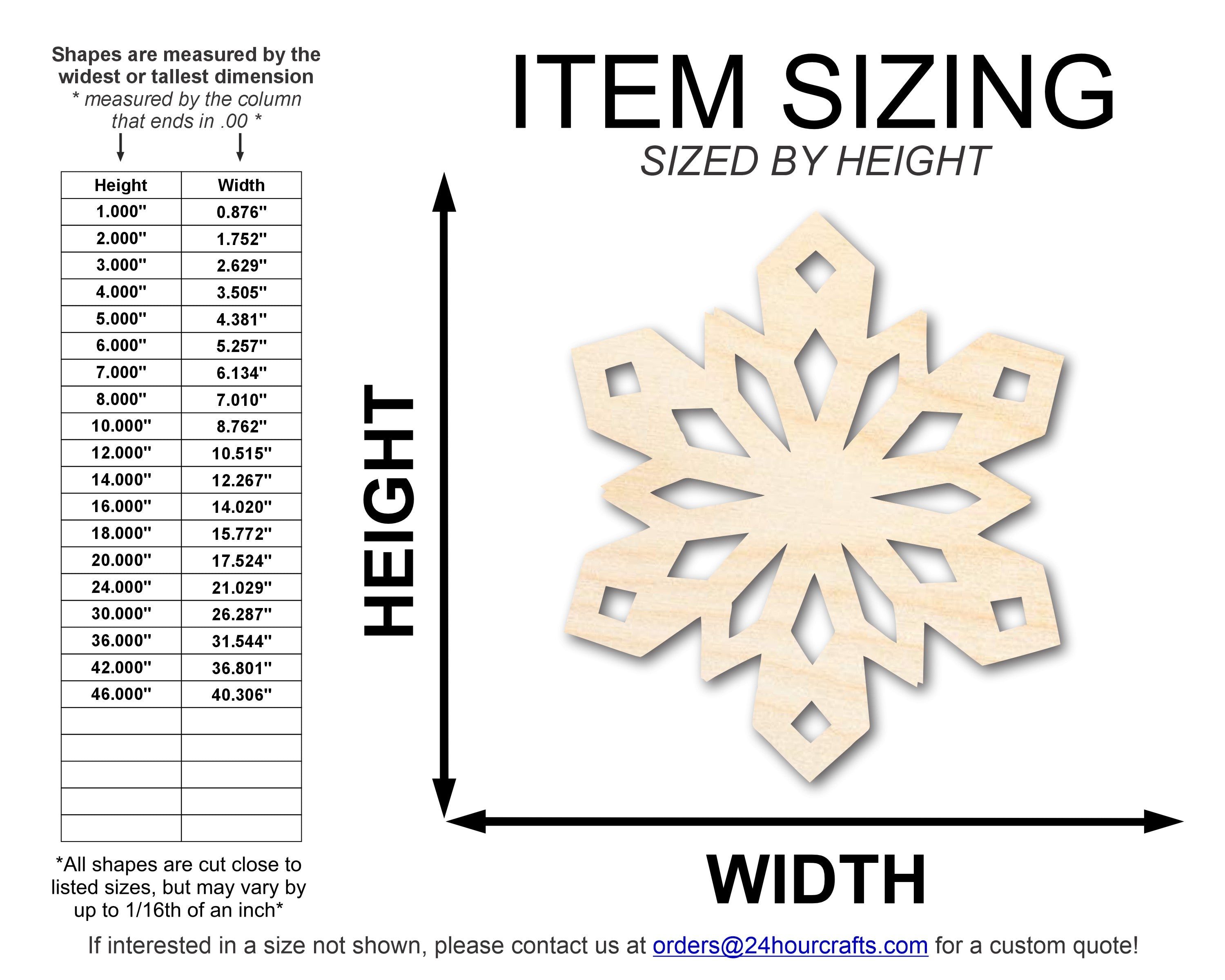 DIY Unfinished Baltic Birch Wood Snowflake Origami Shape - Up to 46 Inches for 46 DIY Projects