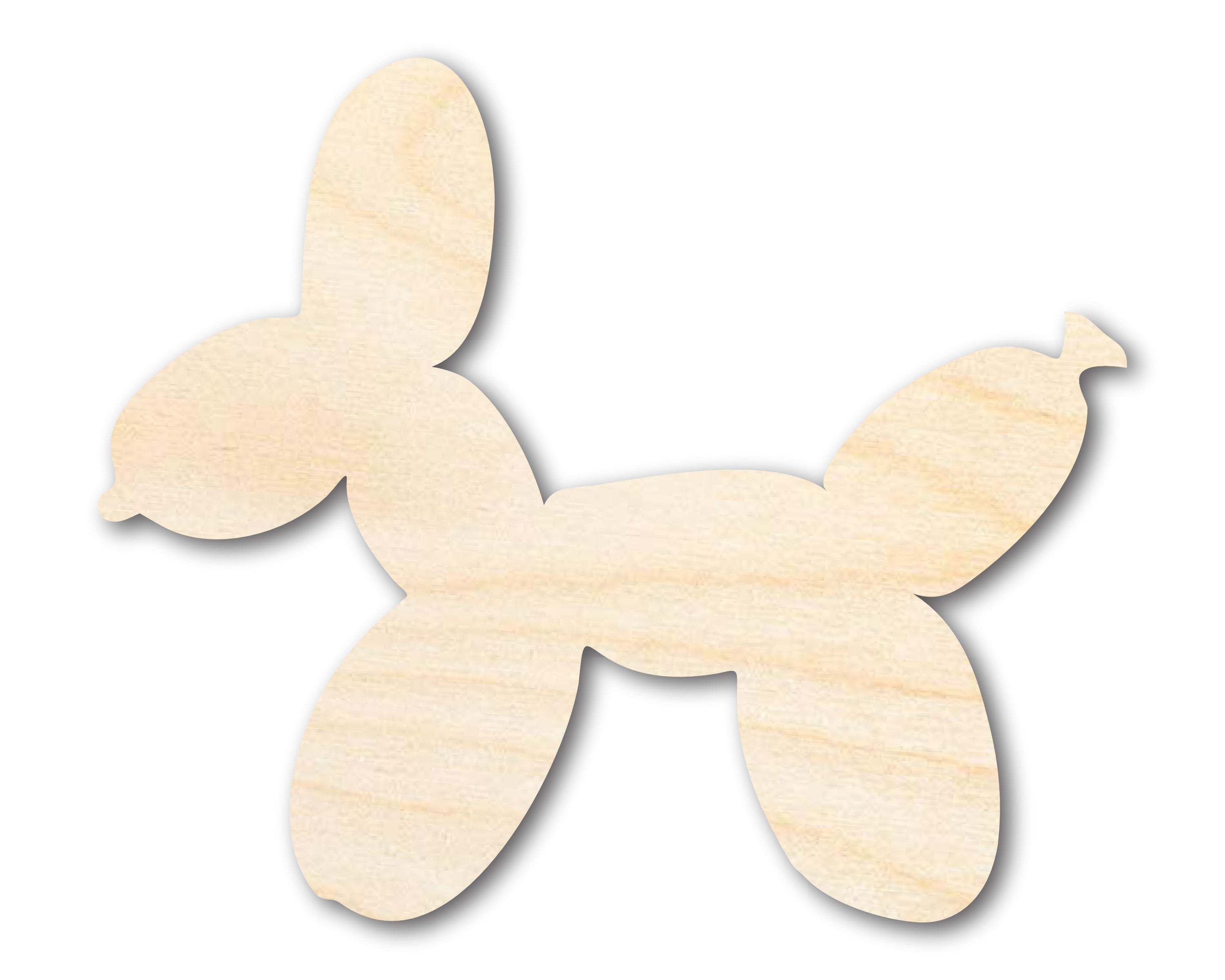 DIY Unfinished Baltic Birch Balloon Dog Shape Craft Cutout up to 46 Inches