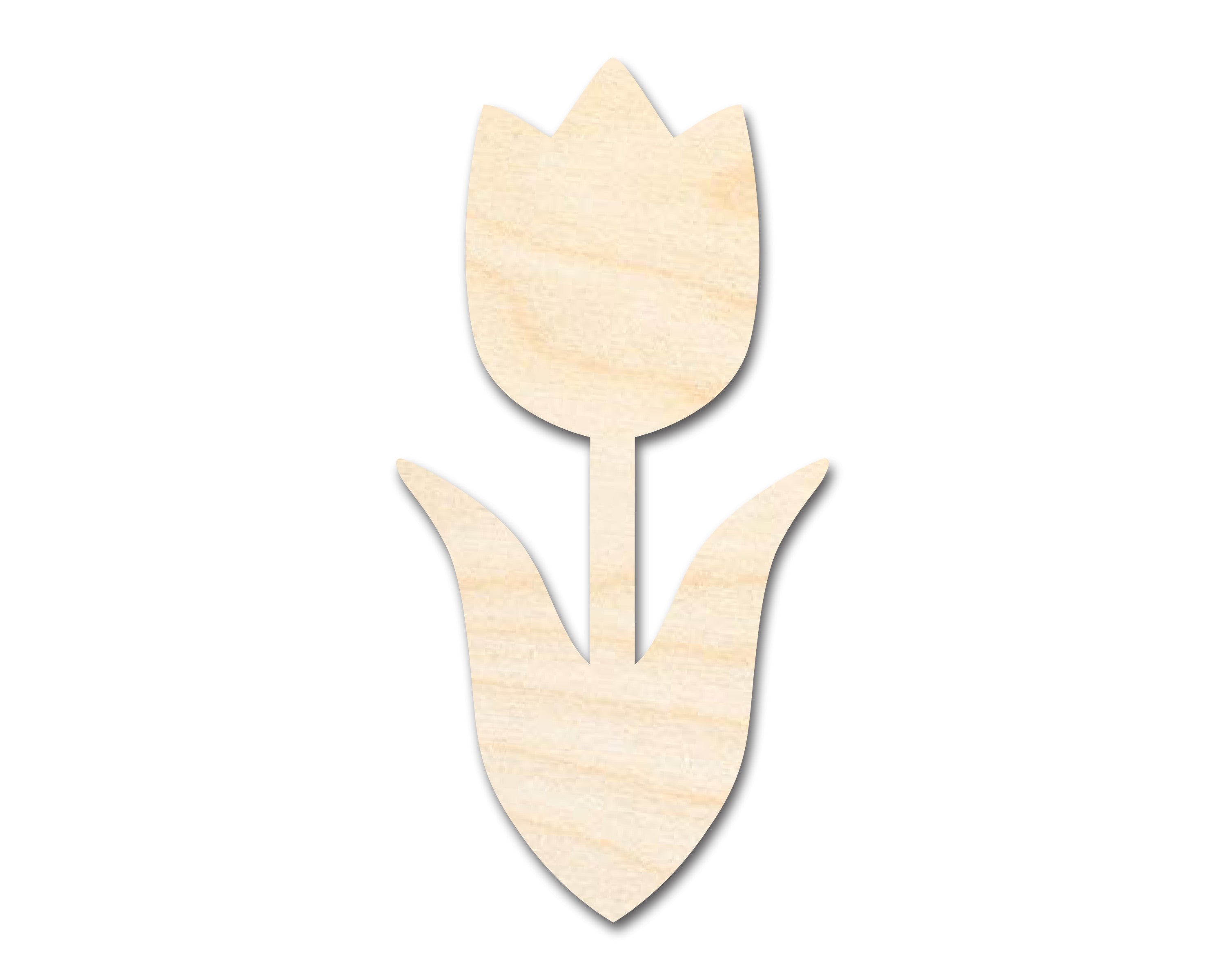 Premium Unfinished Wood Cutout in the Shape of a Tulip Flower for DIY Crafts - Bigger and Better