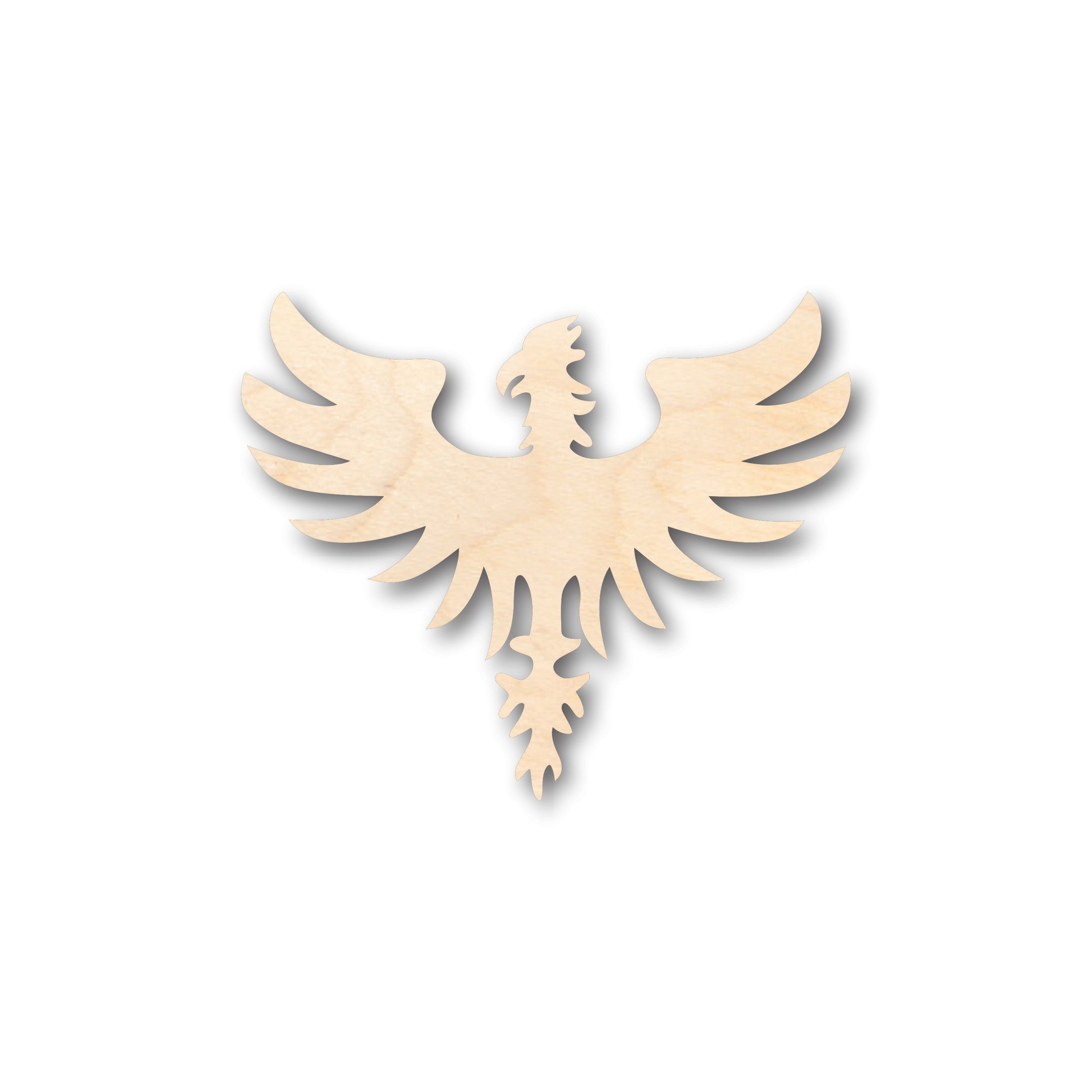 Unfinished Wood Craft - DIY Phoenix Mythical Shape up to 46 Inches for Creative Projects