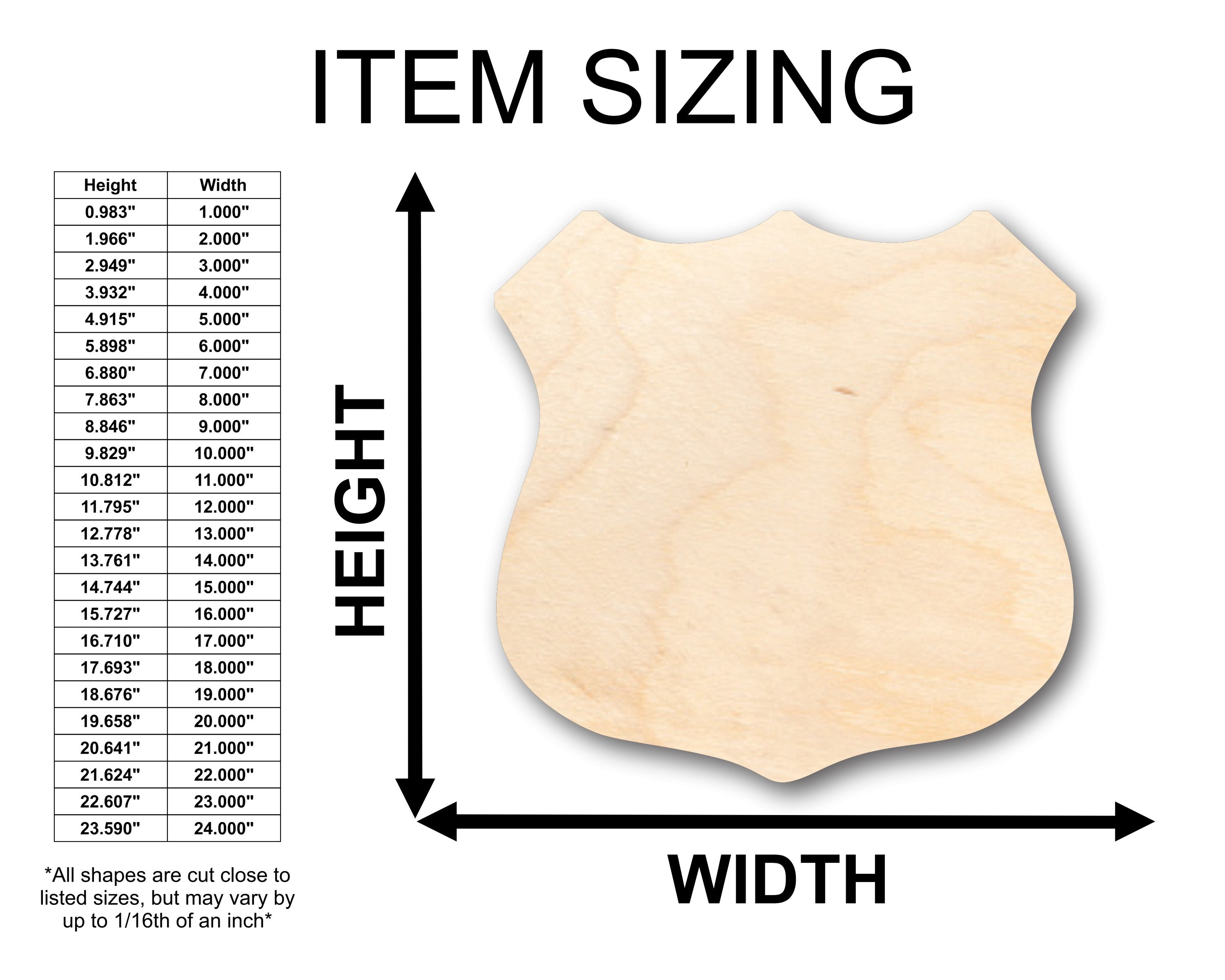 DIY Unfinished Wood Route Sign Shape - Up to 46 for Crafting