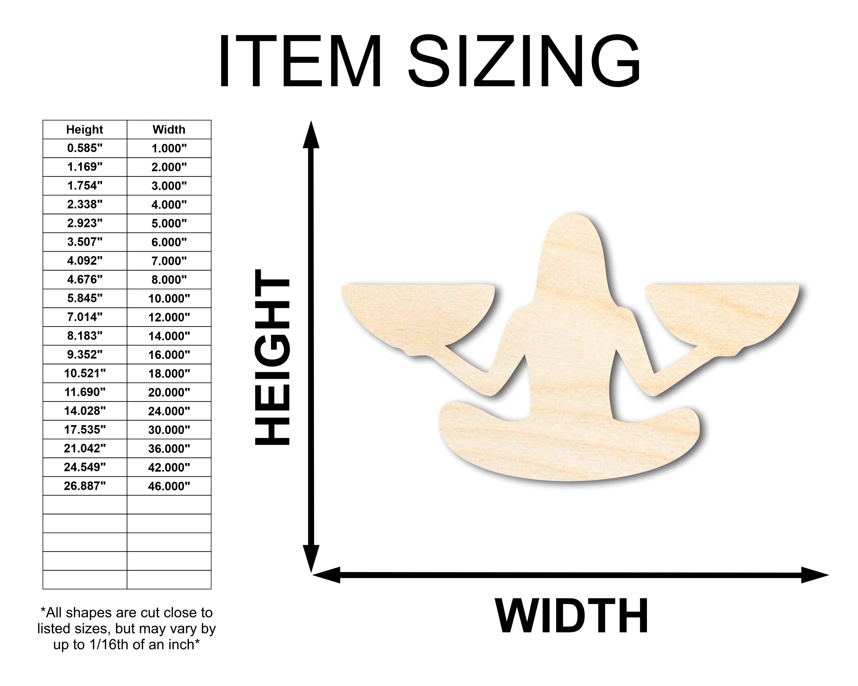 Unfinished Baltic Birch Wood Libra Scales Shape for Zodiac Crafts (3' - 36' Diameter)