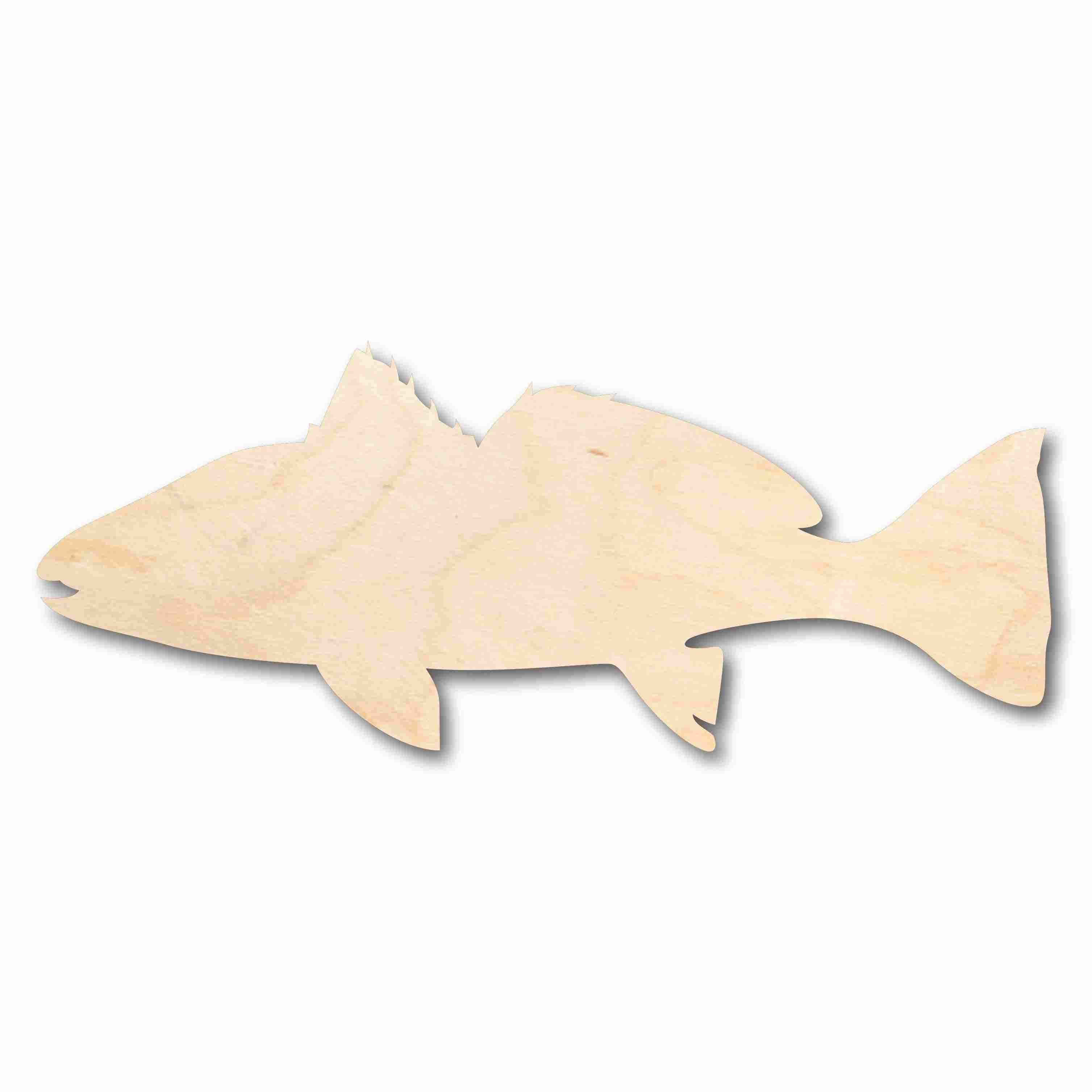 DIY Unfinished Red Drum Fish Wood Silhouette - Up to 46 Inches for Crafts