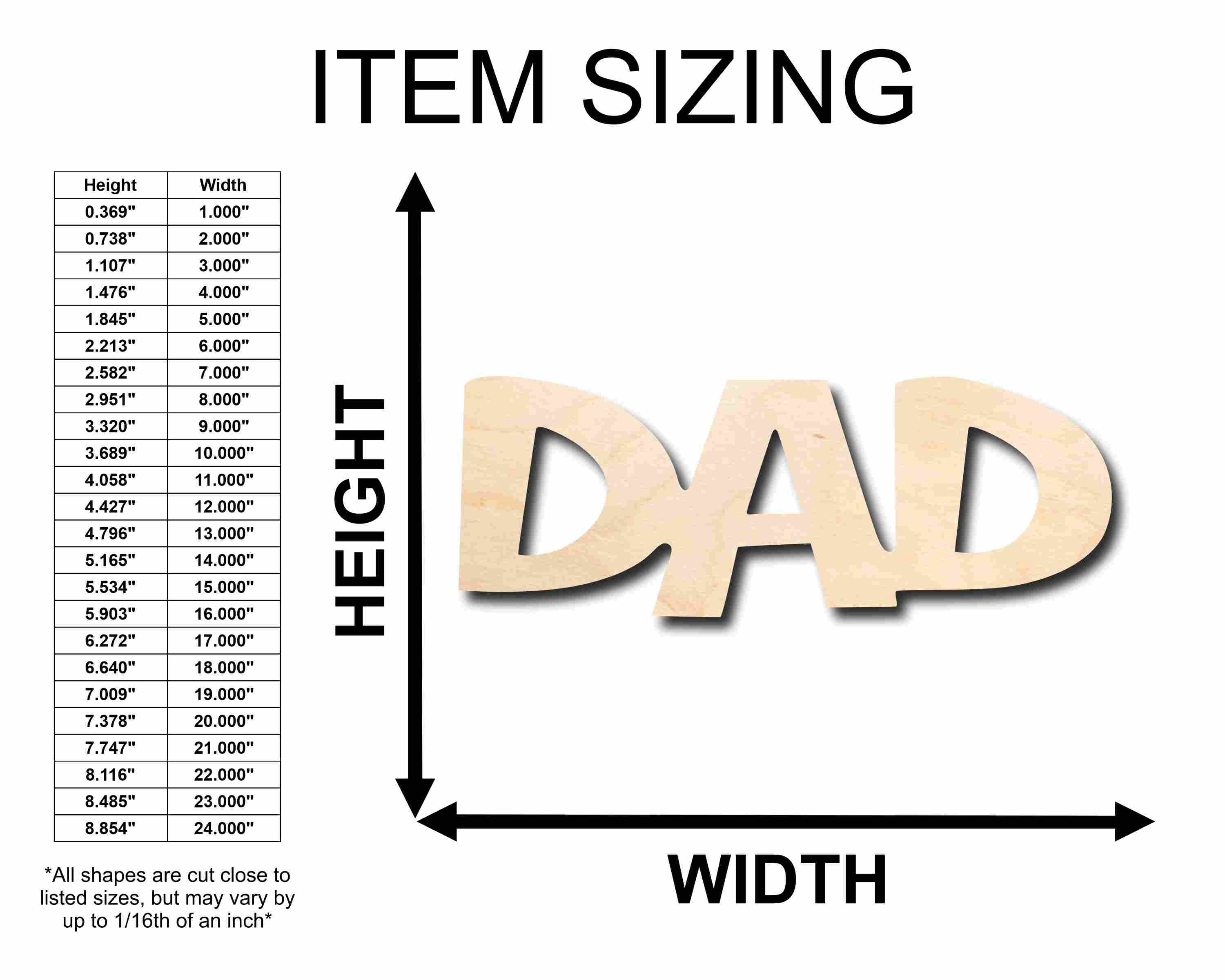 DIY Handmade Unfinished Wood Cutout Craft for Dad on Father's Day