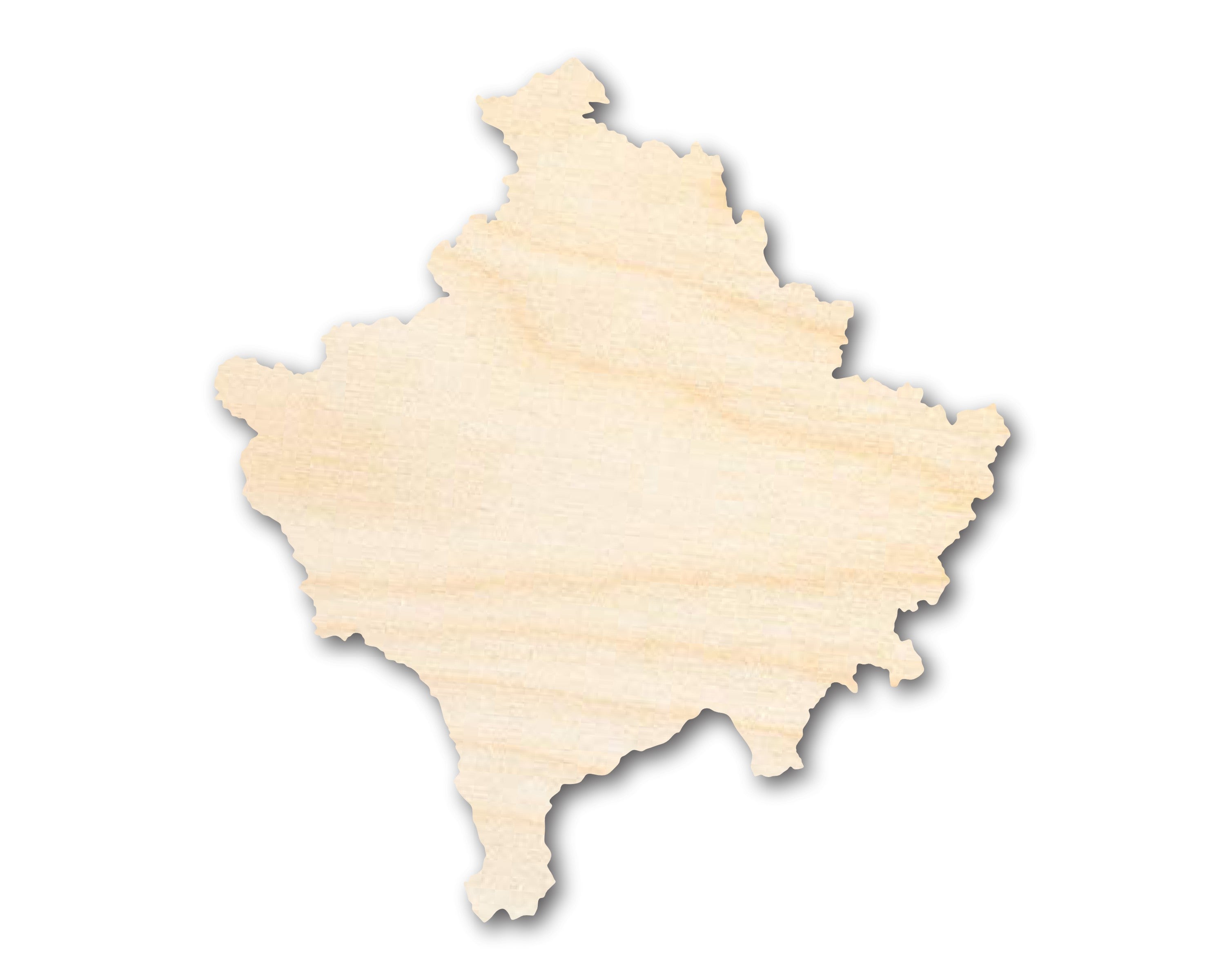 DIY Unfinished Wood Kosovo Country Shape for Southeast Europe Crafts (up to 46 sizes)