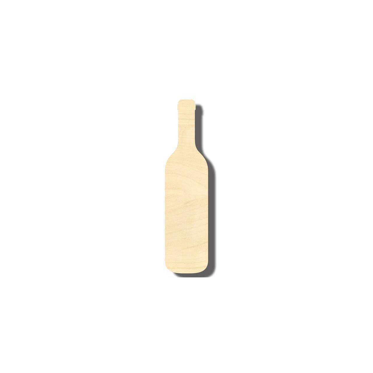 Unfinished Baltic Birch Wood Wine Bottle Shape Craft Items for Up to 46 DIY Projects