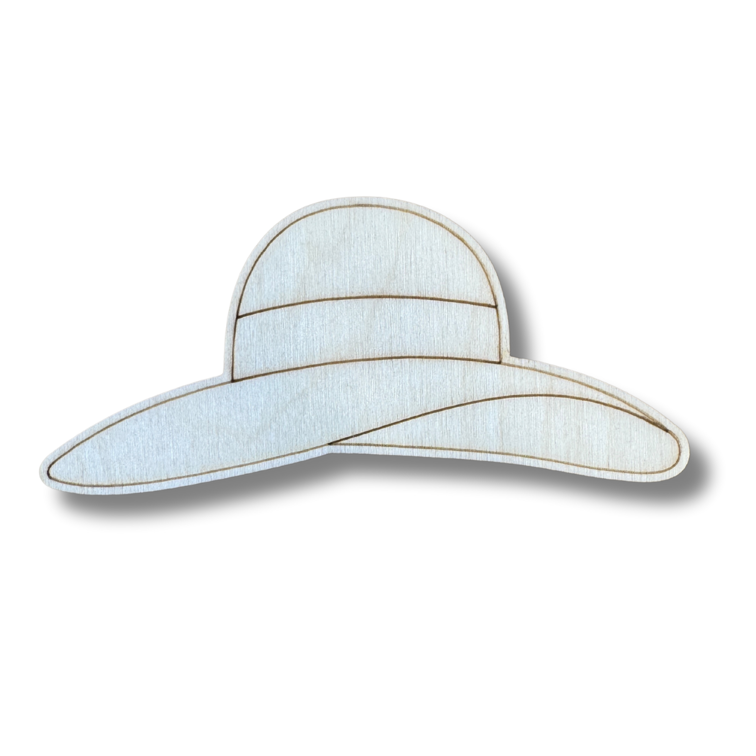 Unfinished Etched Wood Sun Hat Shapes for Up to 30 DIY Paint - by - Line Crafts