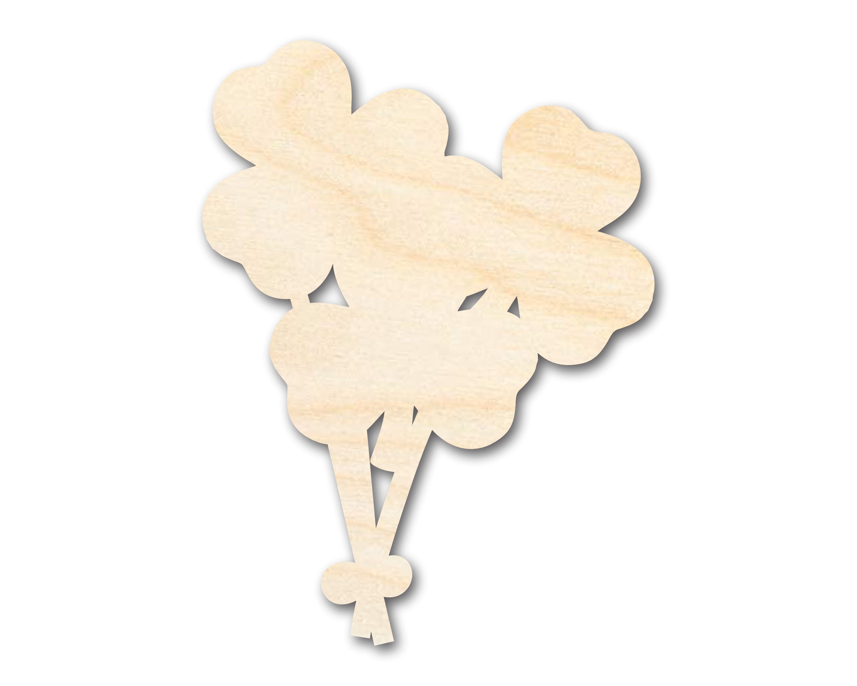 Unfinished Baltic Birch Shamrock Balloons DIY Craft Cutouts up to 46 Inches