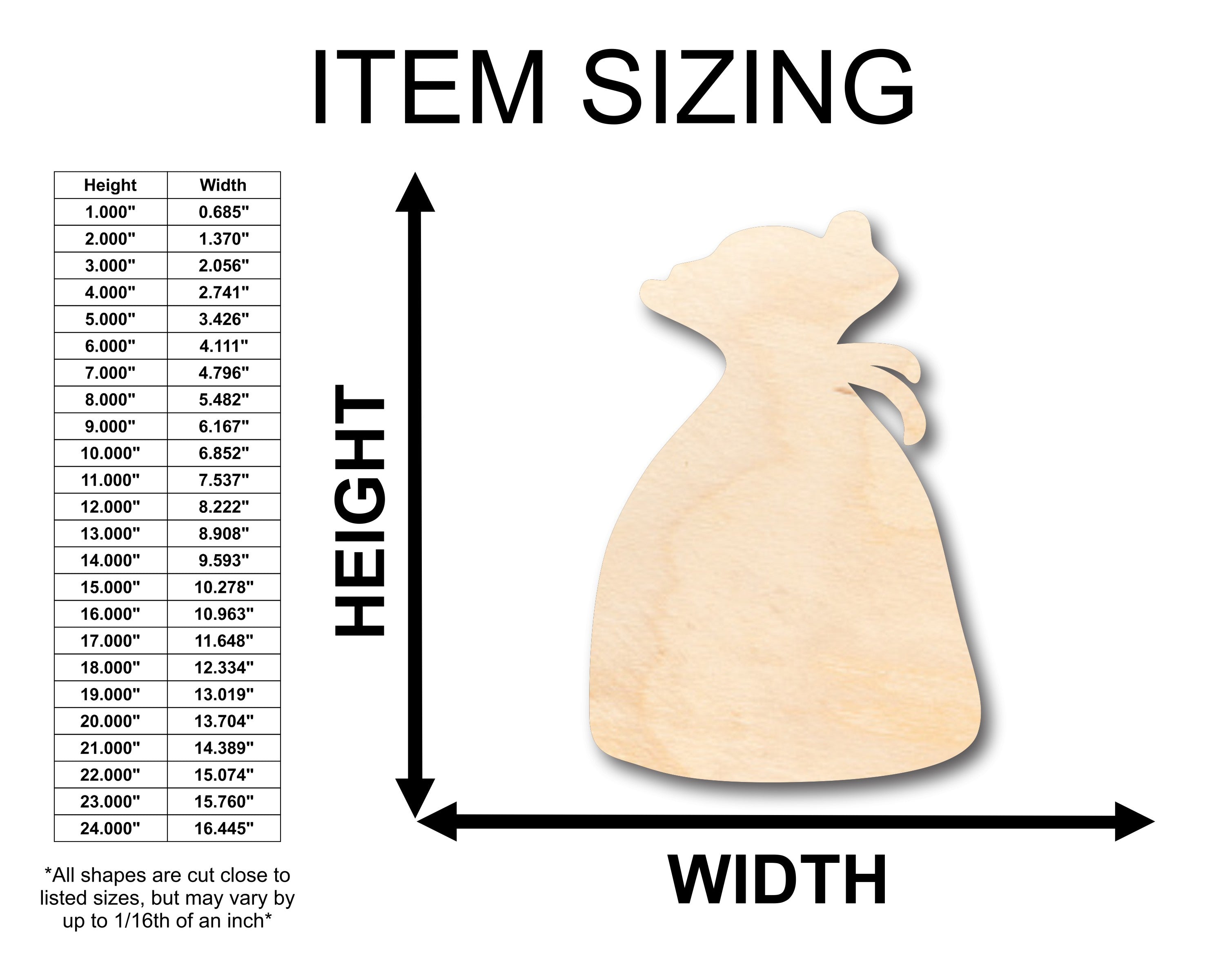 DIY Unfinished Wood Hand - Held Dice Bag Shape Craft up to 46 Pieces