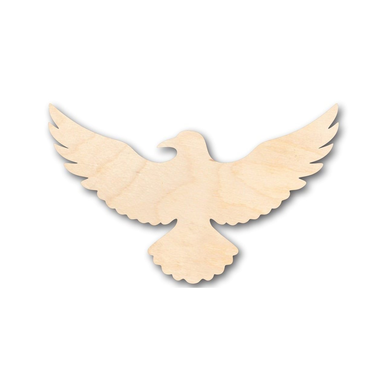 Unfinished Baltic Birch Wood Flying Raven Shape for Up to 46 DIY Crafts