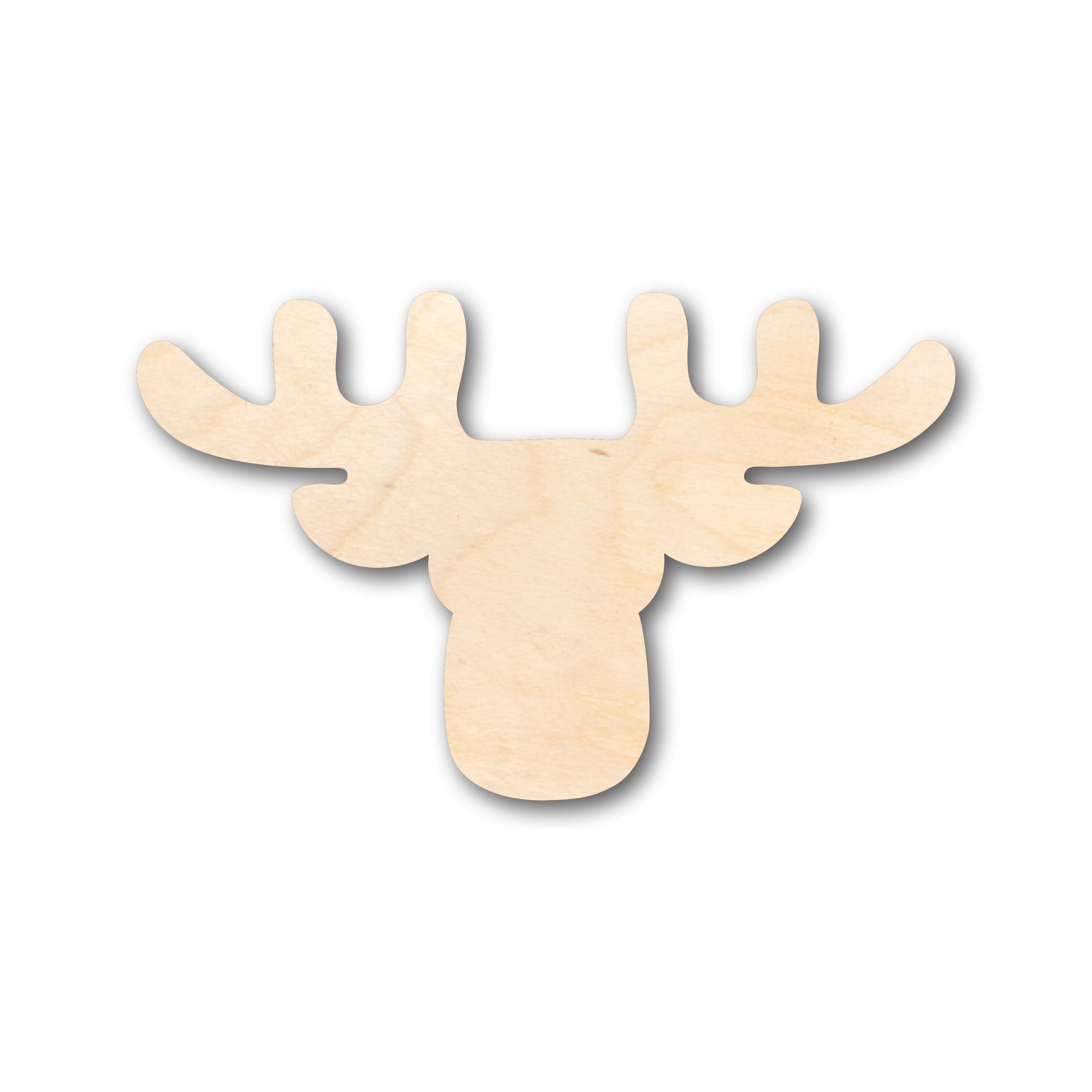 DIY Christmas Unfinished Wood Reindeer with Antlers, Sizes up to 46
