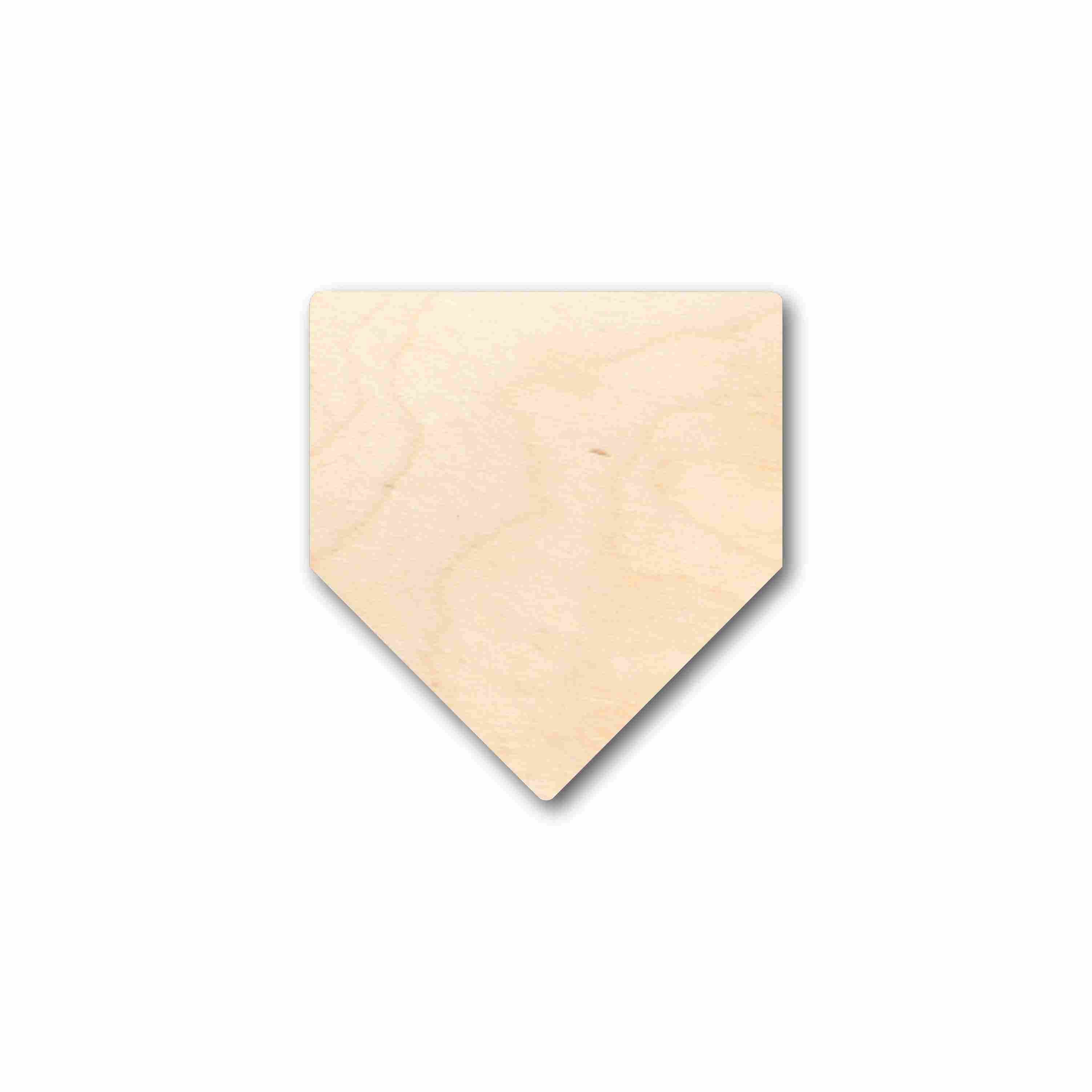 DIY Unfinished Wood Baseball Softball Home Plate Diamond Base Silhouette - Up to 46
