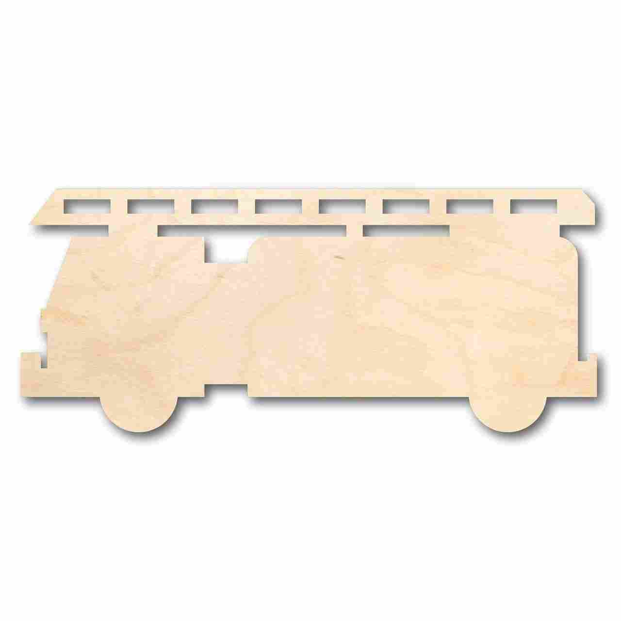 DIY Unfinished Baltic Birch Wood Fire Truck Shape Crafts up to 46