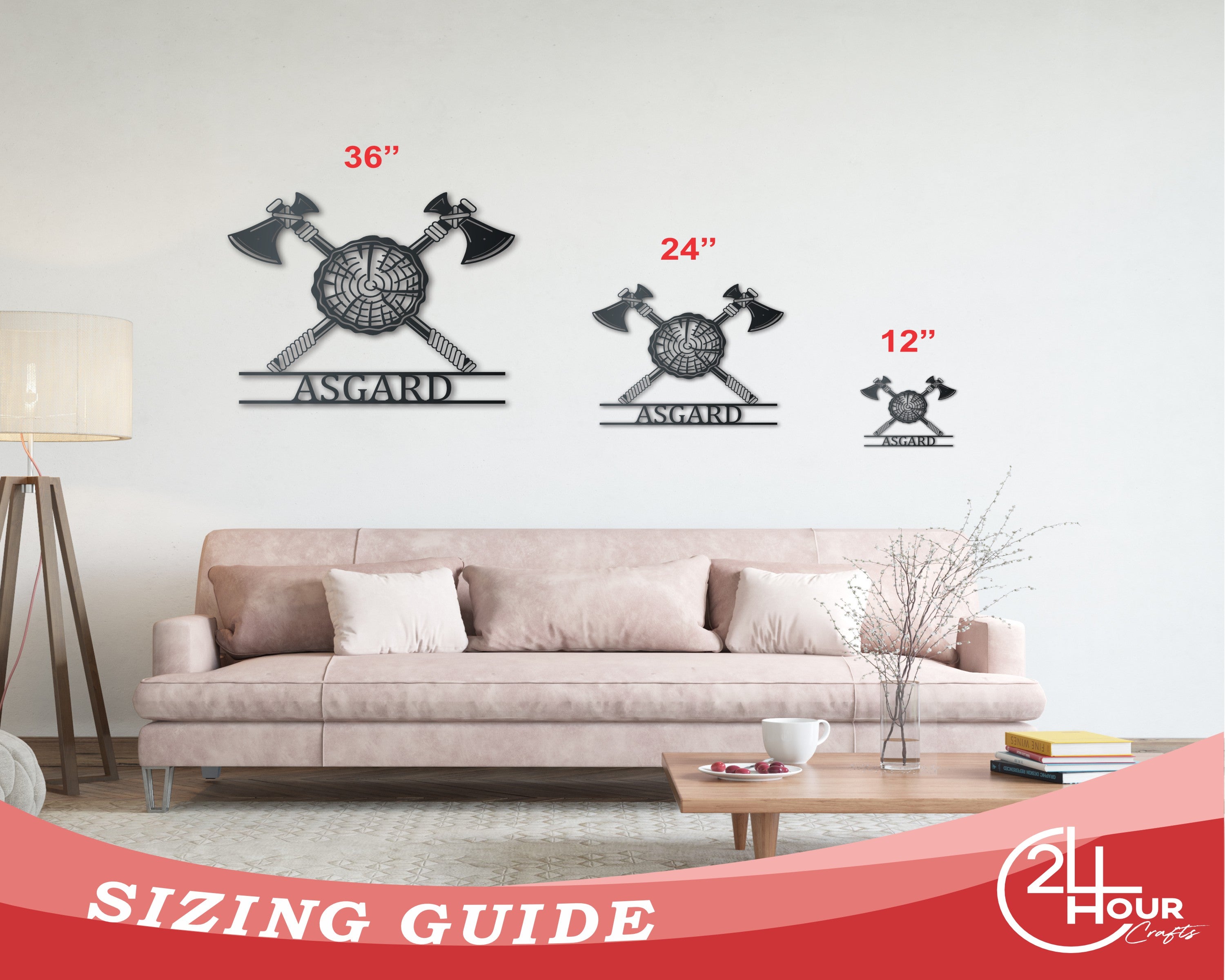 Customizable Metal Axe Throwing Wall Art with 14 Color Choices