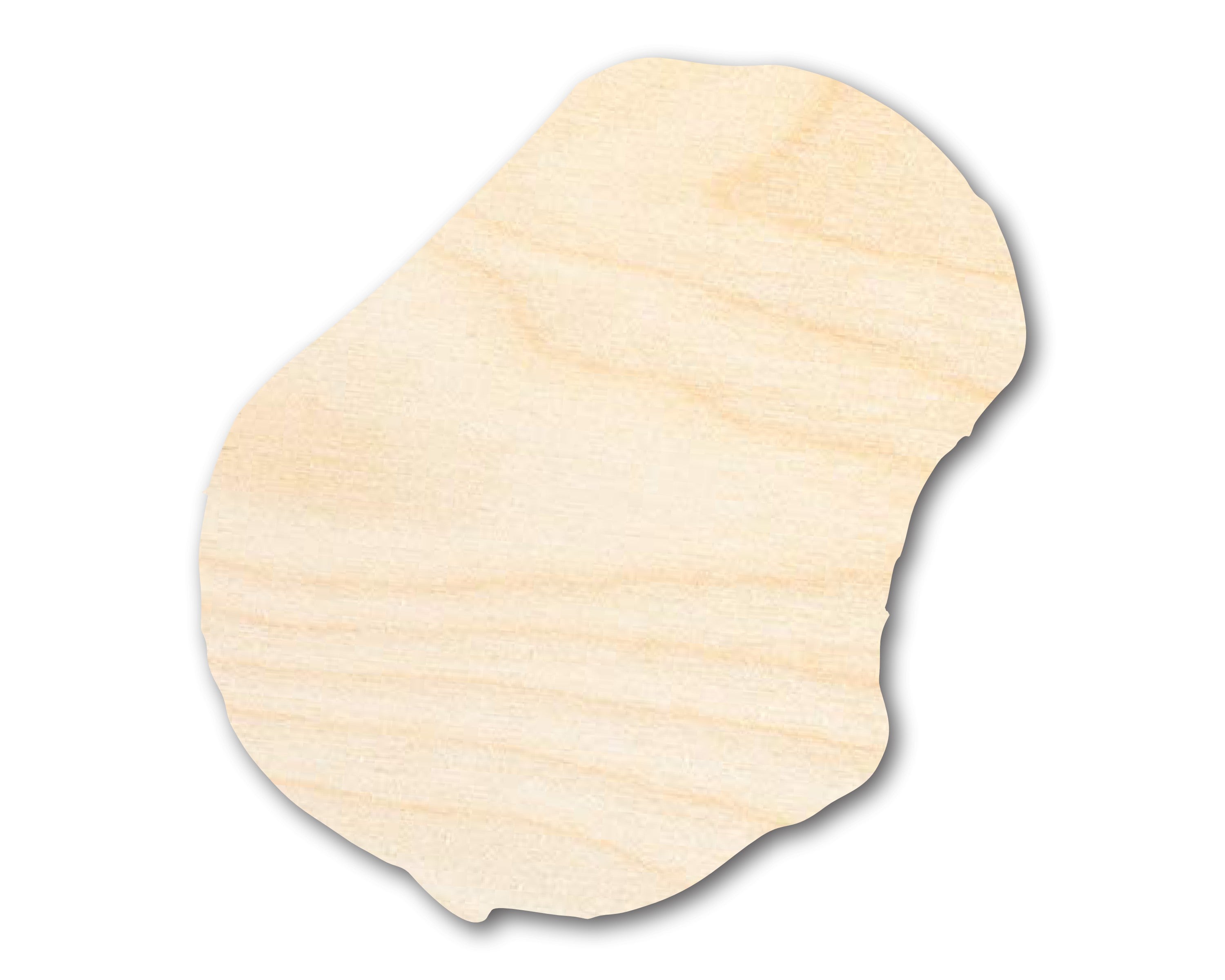 DIY Unfinished Nauru Shape Wood Crafts - Oceania Style, up to 46 Pieces