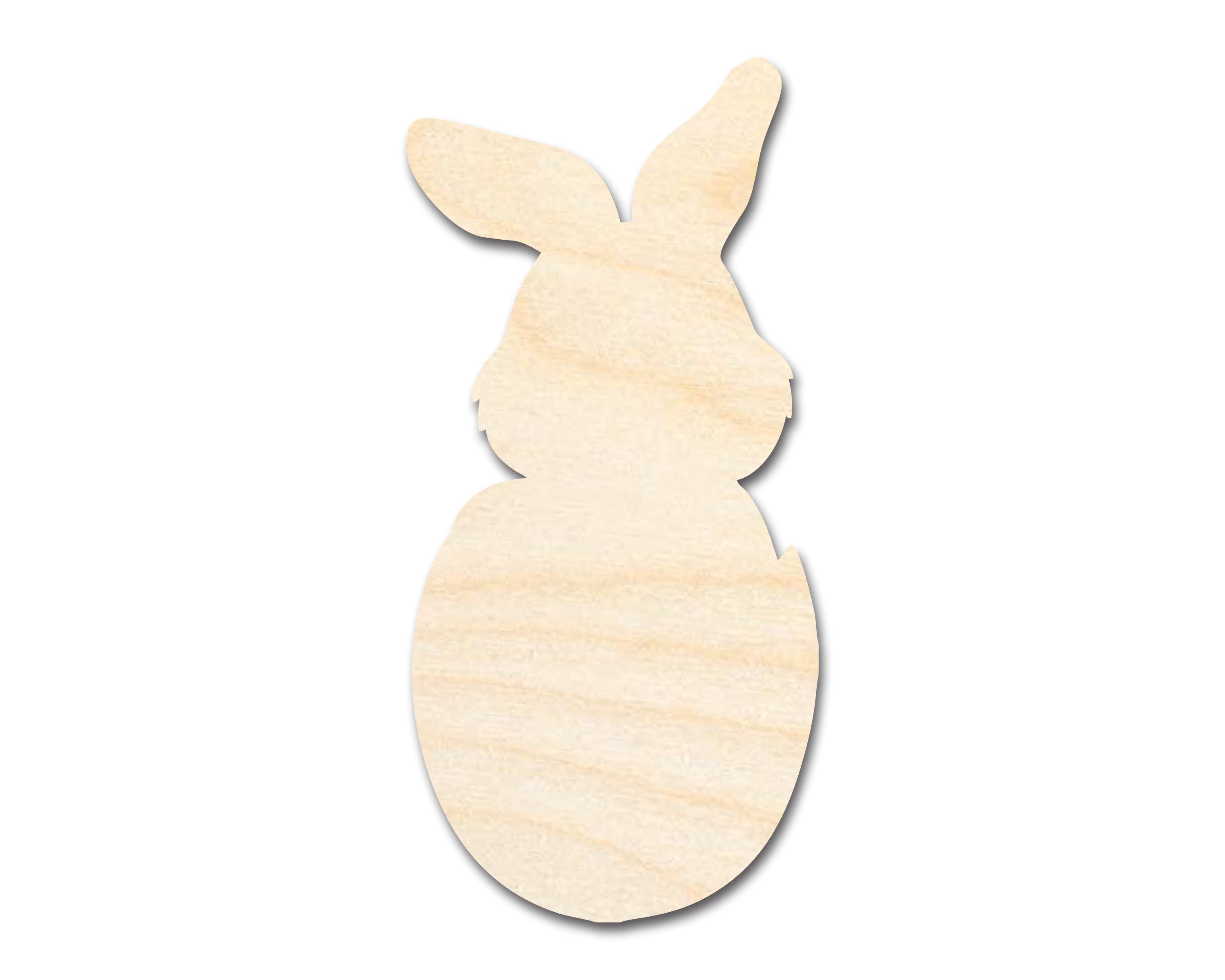 DIY Craft Unfinished Wood Bunny Cutout in the Shape of an Easter Egg | Up to 46 Different DIY Options