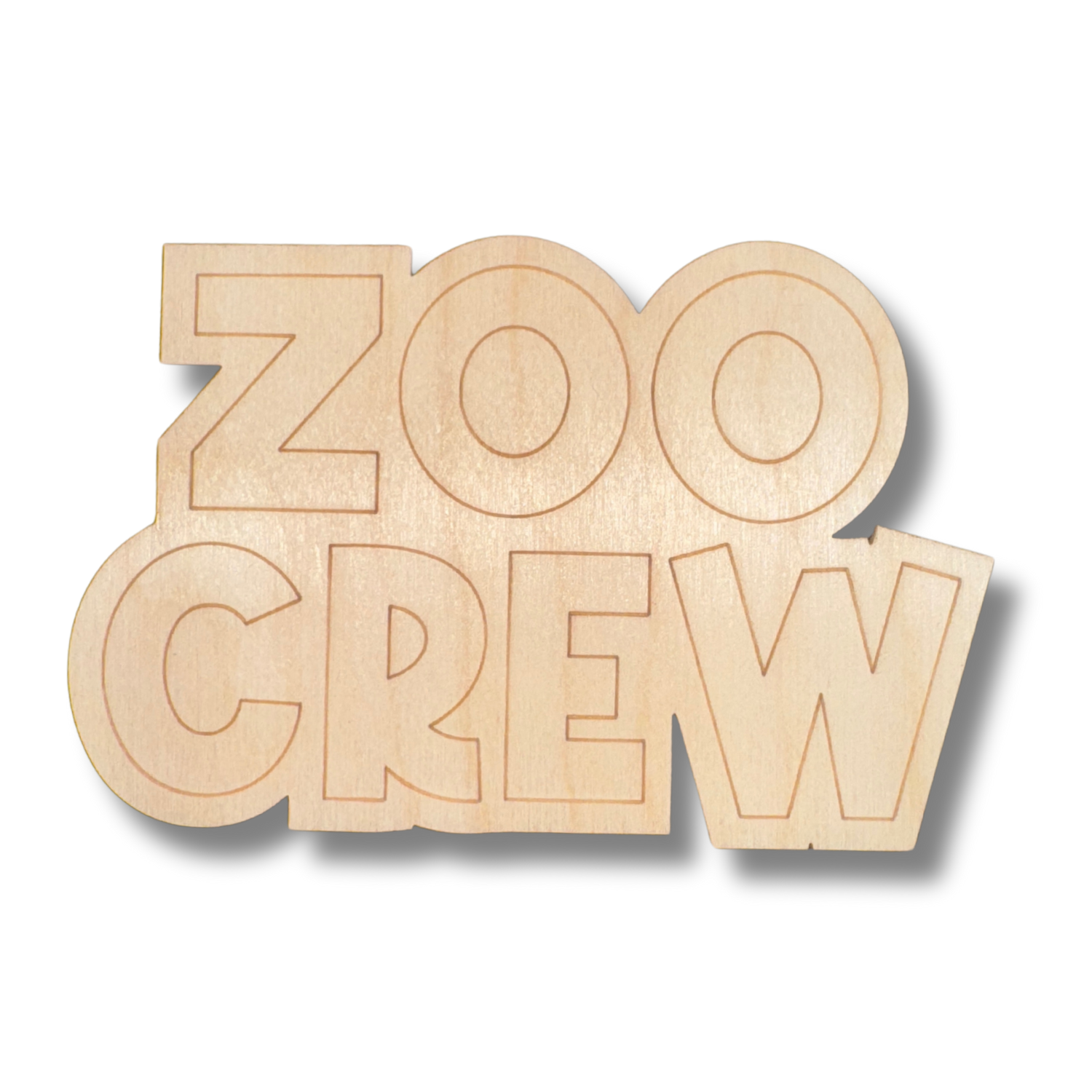 DIY Unfinished Wood Etched Zoo Crew Shapes for Line Painting - Up to 30 Designs